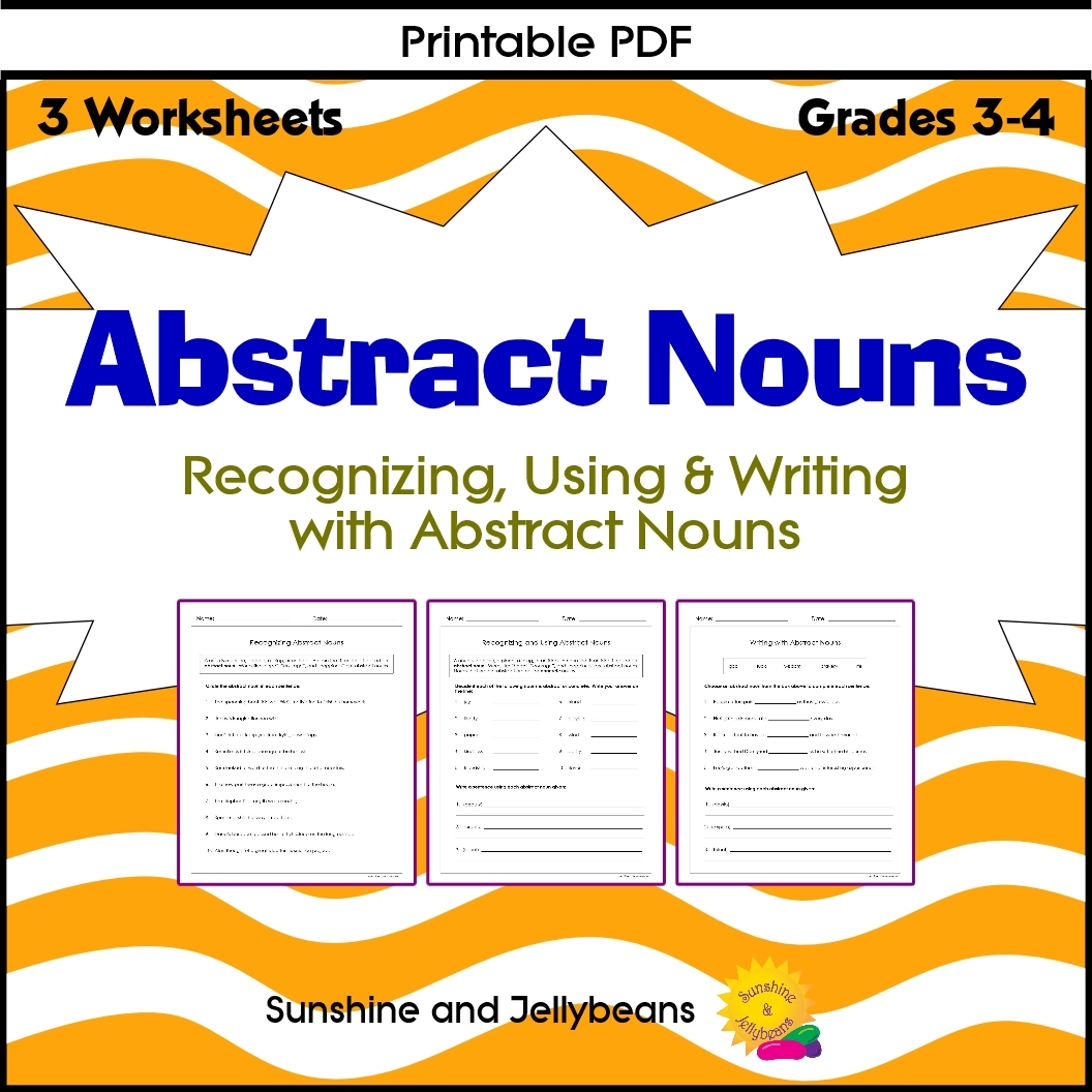 Free Printable Worksheets Abstract Concrete Nouns