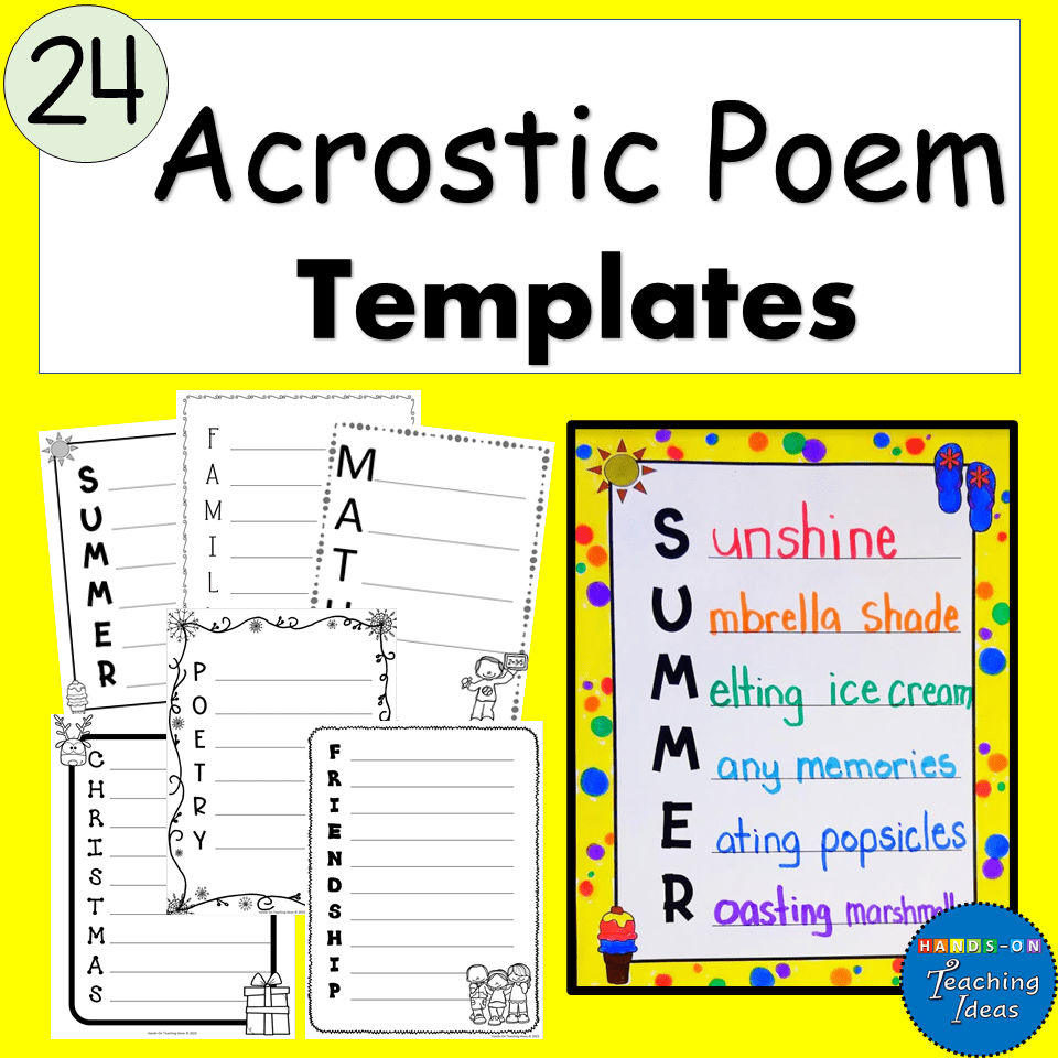 Free Printable Blank Acrostic Poem