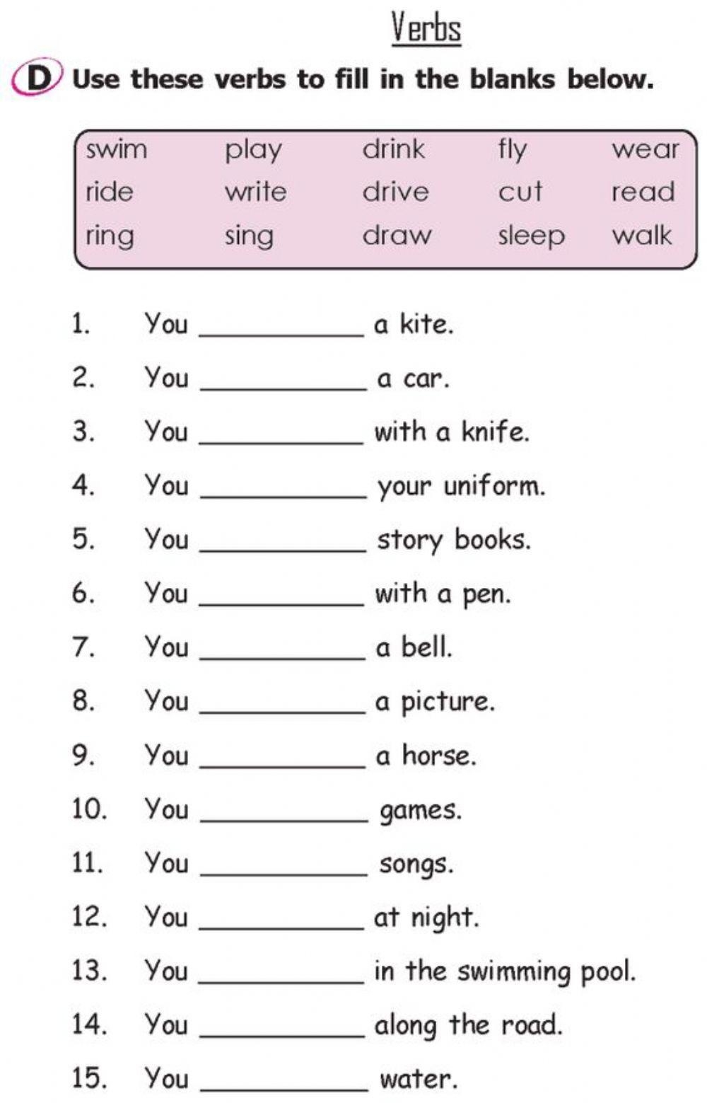 ACTION VERBS Online Activity For Grade 4 Live Worksheets Worksheets Library