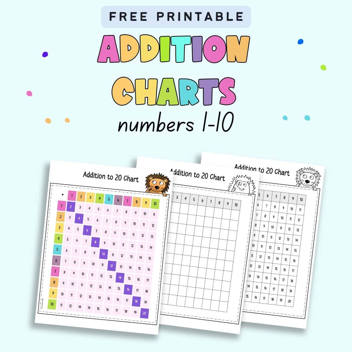 Free Printable Blank Addition Table