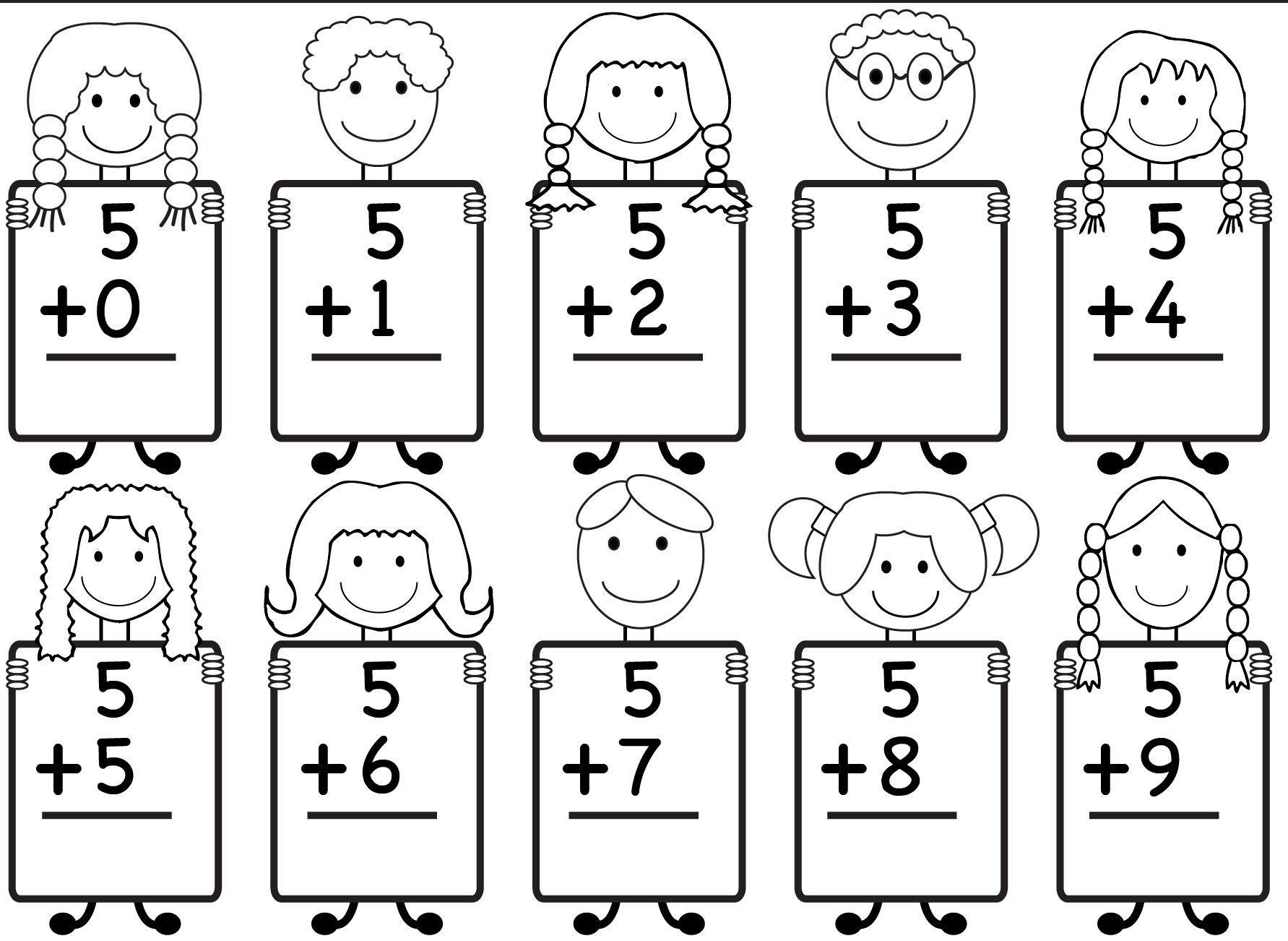 Addition Worksheets Within 10 For Kindergarten Worksheets Library Worksheets Library