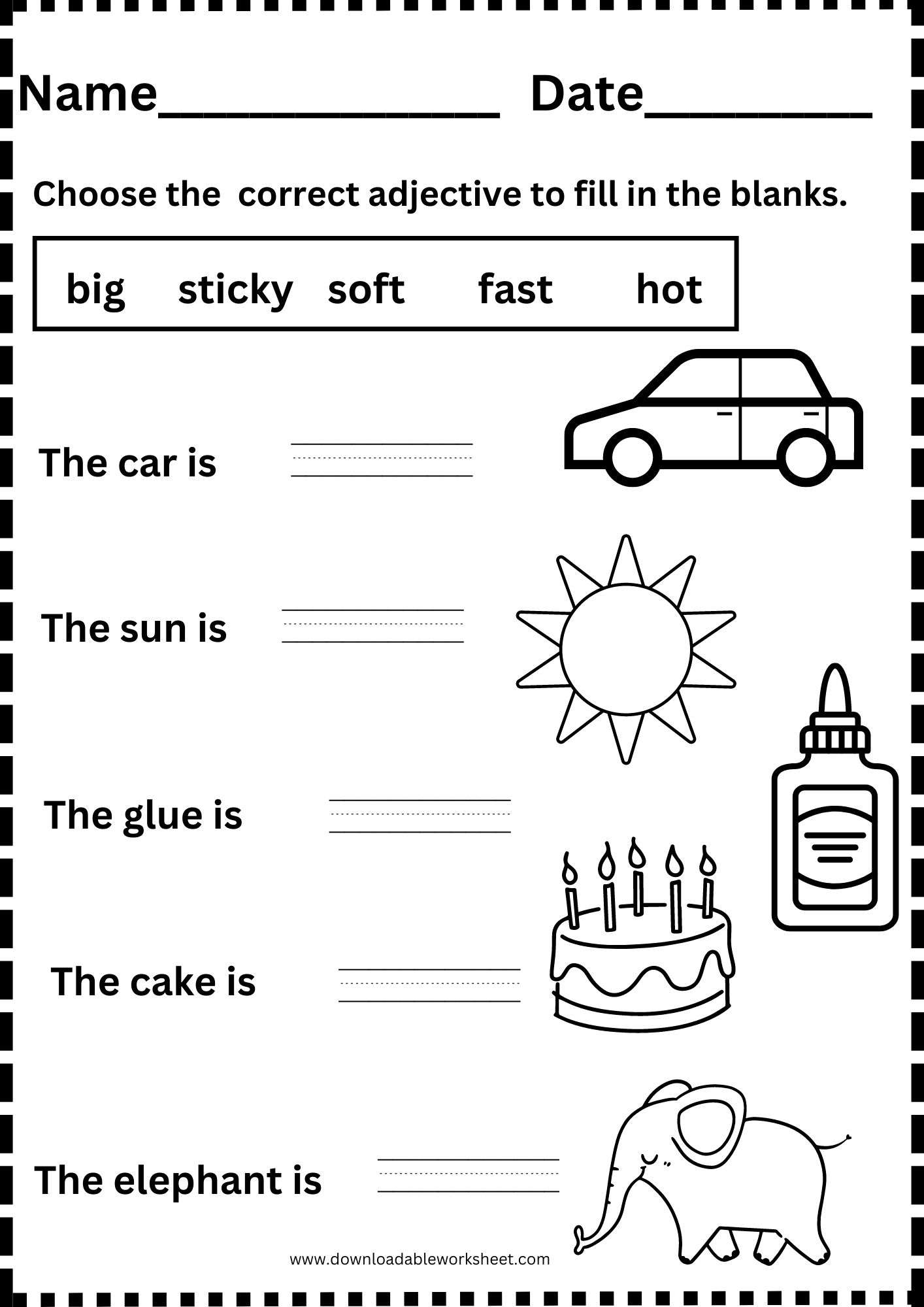 Free Printable Worksheets On Proper Adjectives