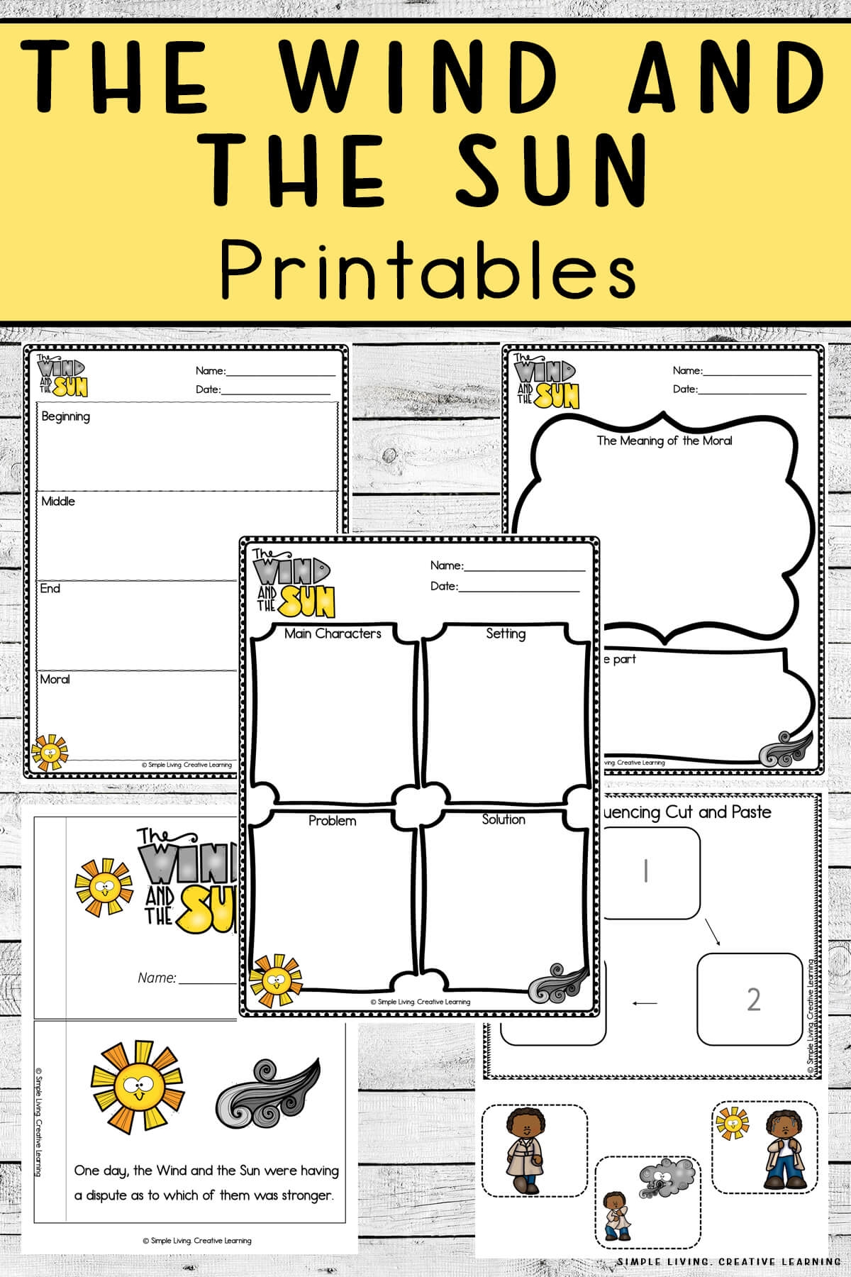 Aesop s Fables The Wind And The Sun Printables Simple Living 