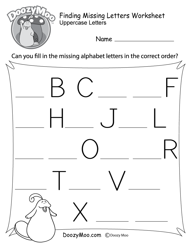 Free Printable Worksheets For Kindergarten Alphabet