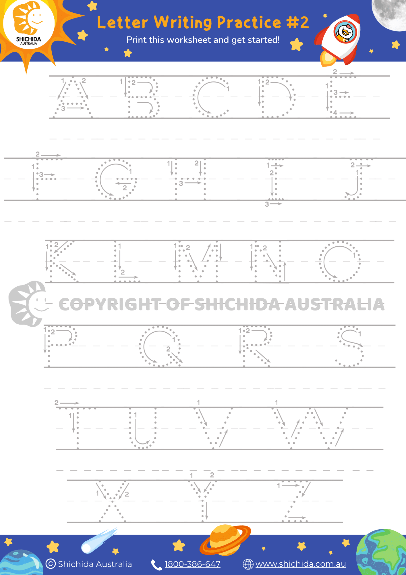 Free Printable Worksheets Kindergarten Handwriting