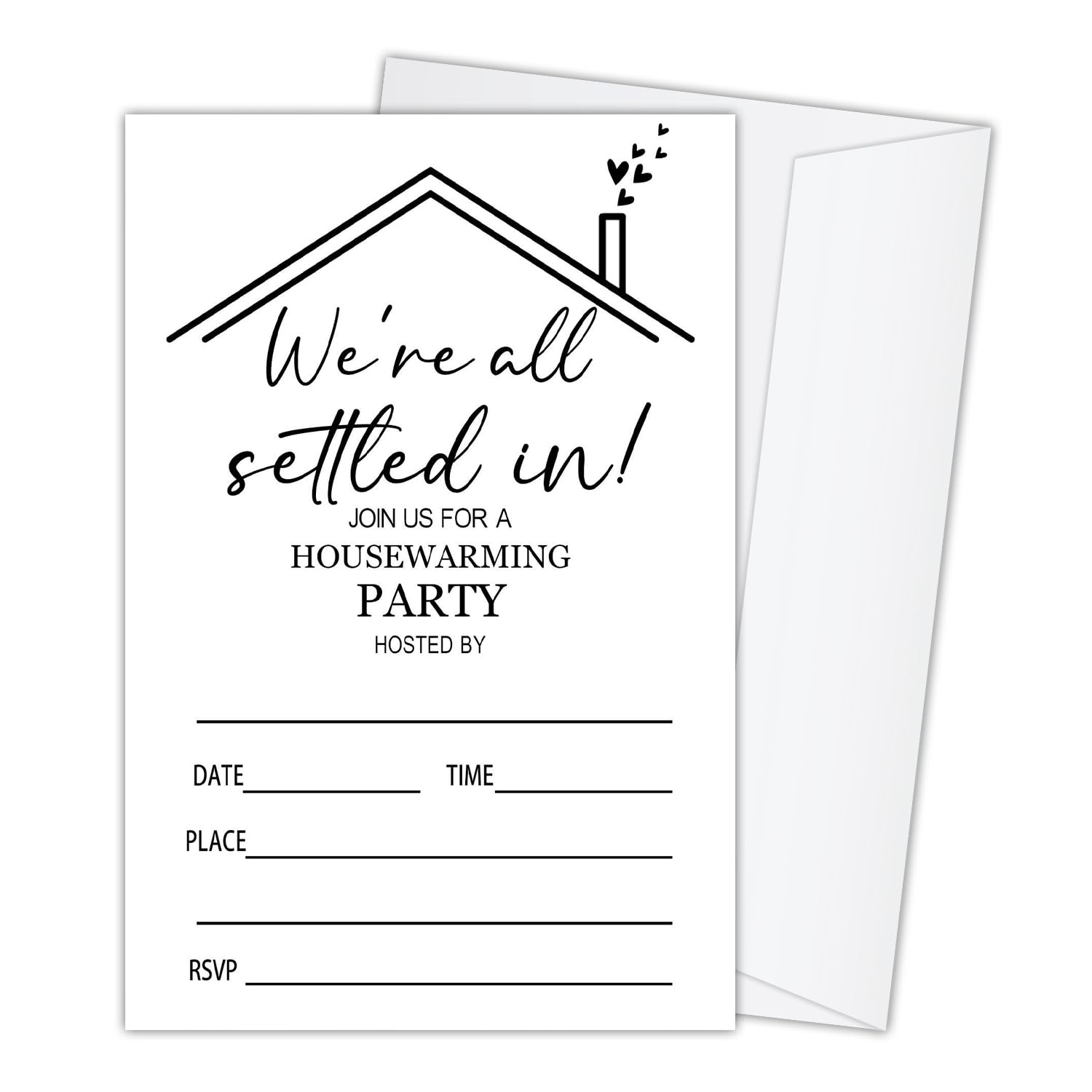 Amazon 20 Housewarming Invitations New Home Invitation Housewarming Party Modern New Home Invite Cards Minimalism Housewarming Party Invite With Envelopes 4 6 Inch Blank Invitations With Envelopes DH374 Home U0026 Kitchen