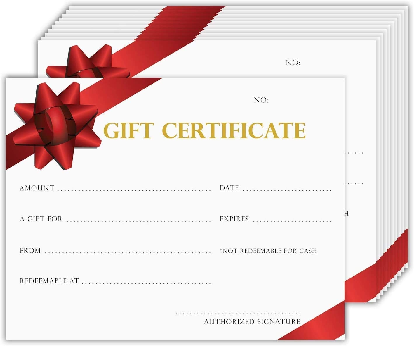 Amazon Blank Gift Certificates Great For Small Business Restaurant Spa Makeup Hair Beauty Salon Wedding Holiday Christmas Birthday 