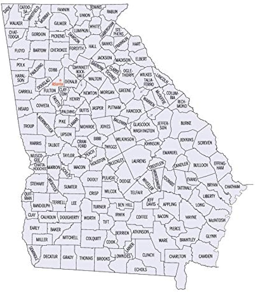Free Printable Blank Map Of Georgia