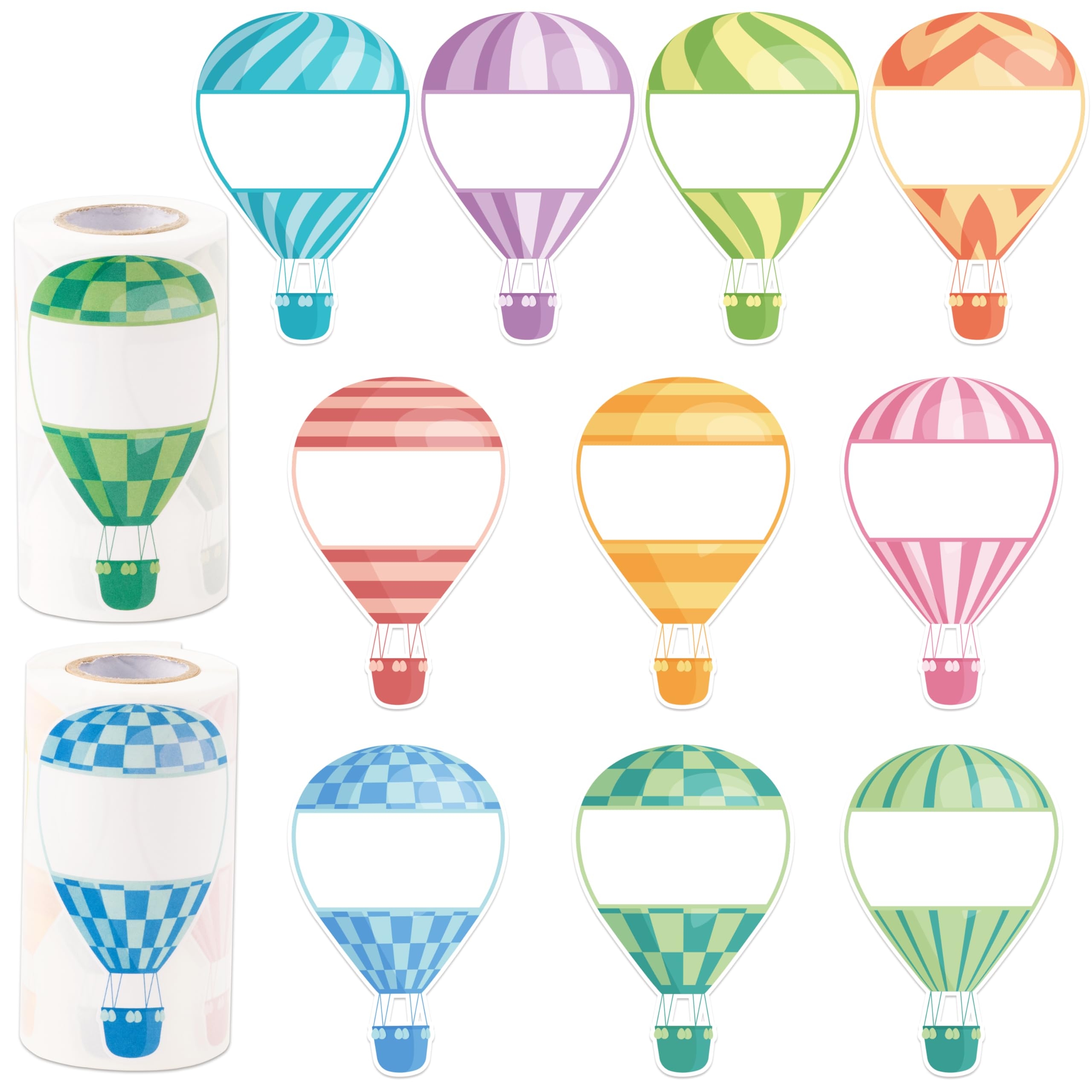 Amazon CPicdn Hot Air Balloon Name Tag Stickers Back To School Classroom Decoration Bulletin Board Sticker Roll Name Tags Labels Decals Accent 