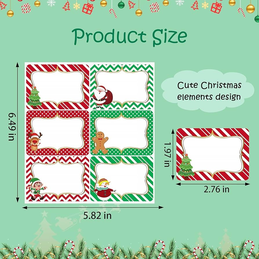 Amazon Wonmon 300PCS Christmas Gift Tags Stickers Self 