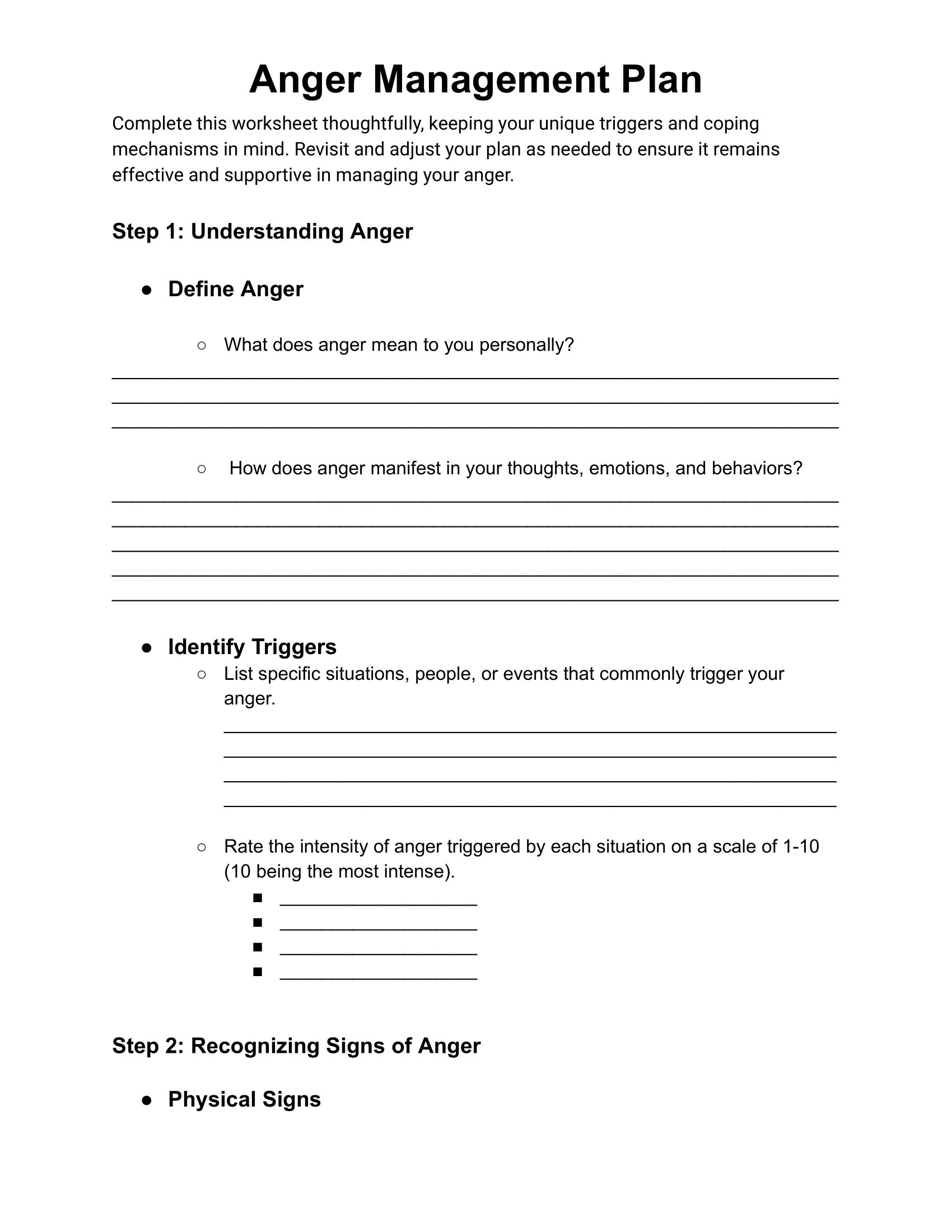 Anger Management Plan Therapist Tool Anger Management Tool Anger Management Worksheet Etsy Anger Management Plan Therapist Tool Anger Management Tool Anger Management Worksheet Etsy