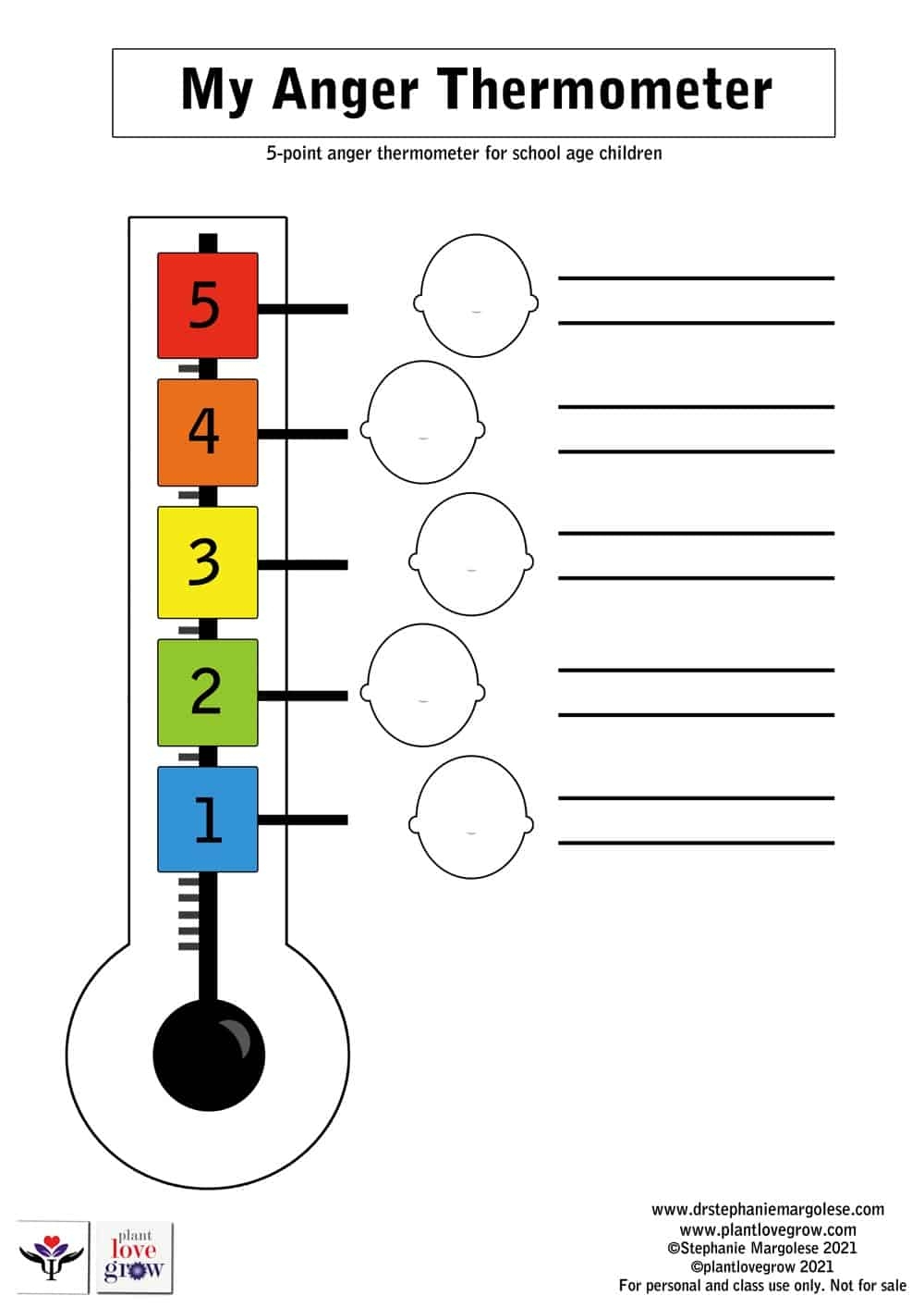 Blank Feelings Thermometer Free Printable