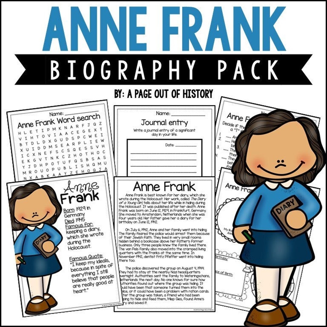 Free Printable Worksheets Anne Frank