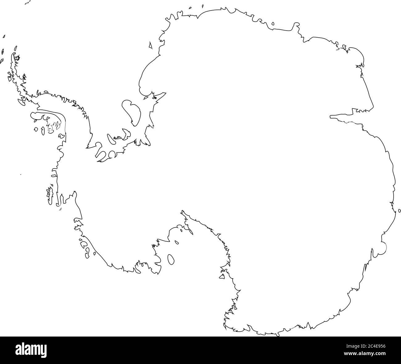 Antarctica Map Black And White Stock Photos U0026 Images Alamy
