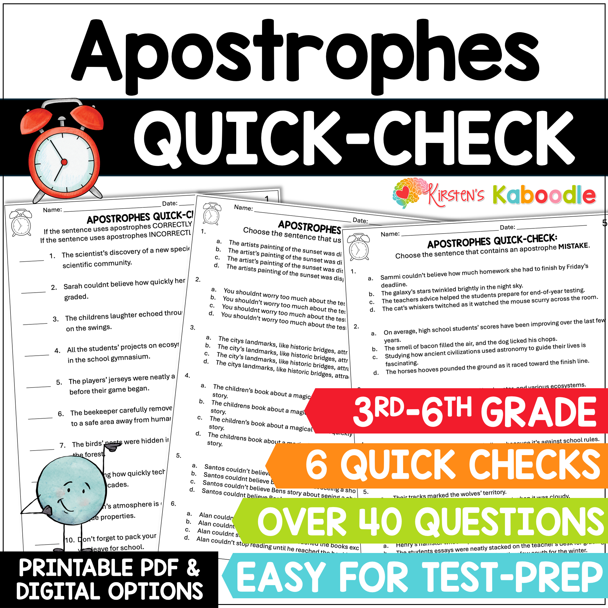 Free Printable Worksheets Apostrophes