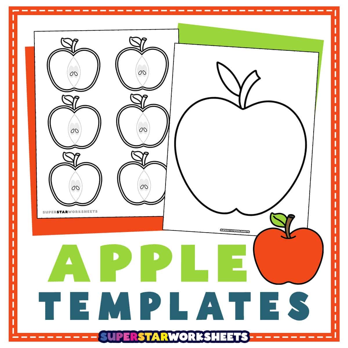 Apple Template Superstar Worksheets