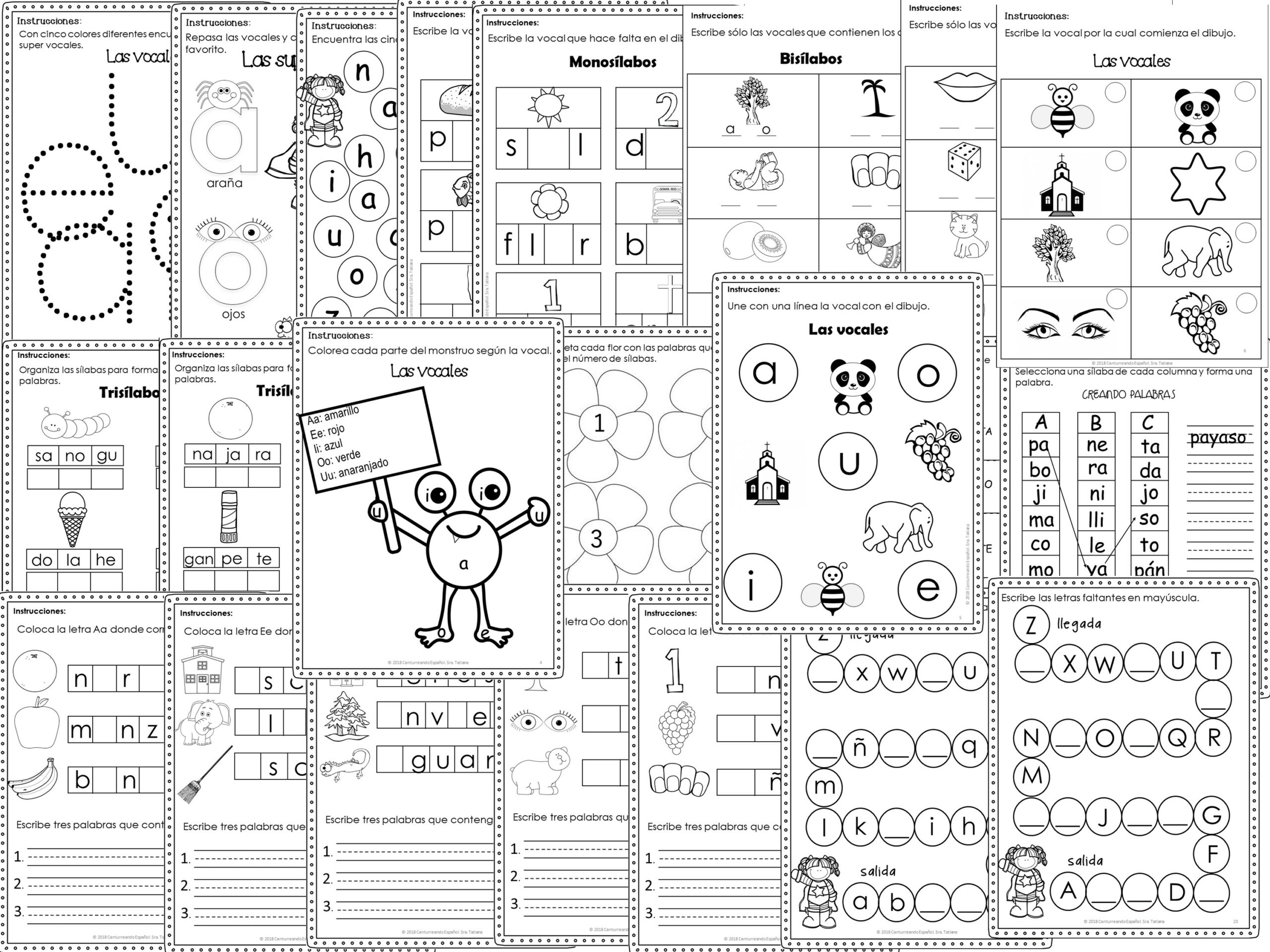 Aprendiendo Las S labas En Espa ol Learning The Syllables Worksheets Library