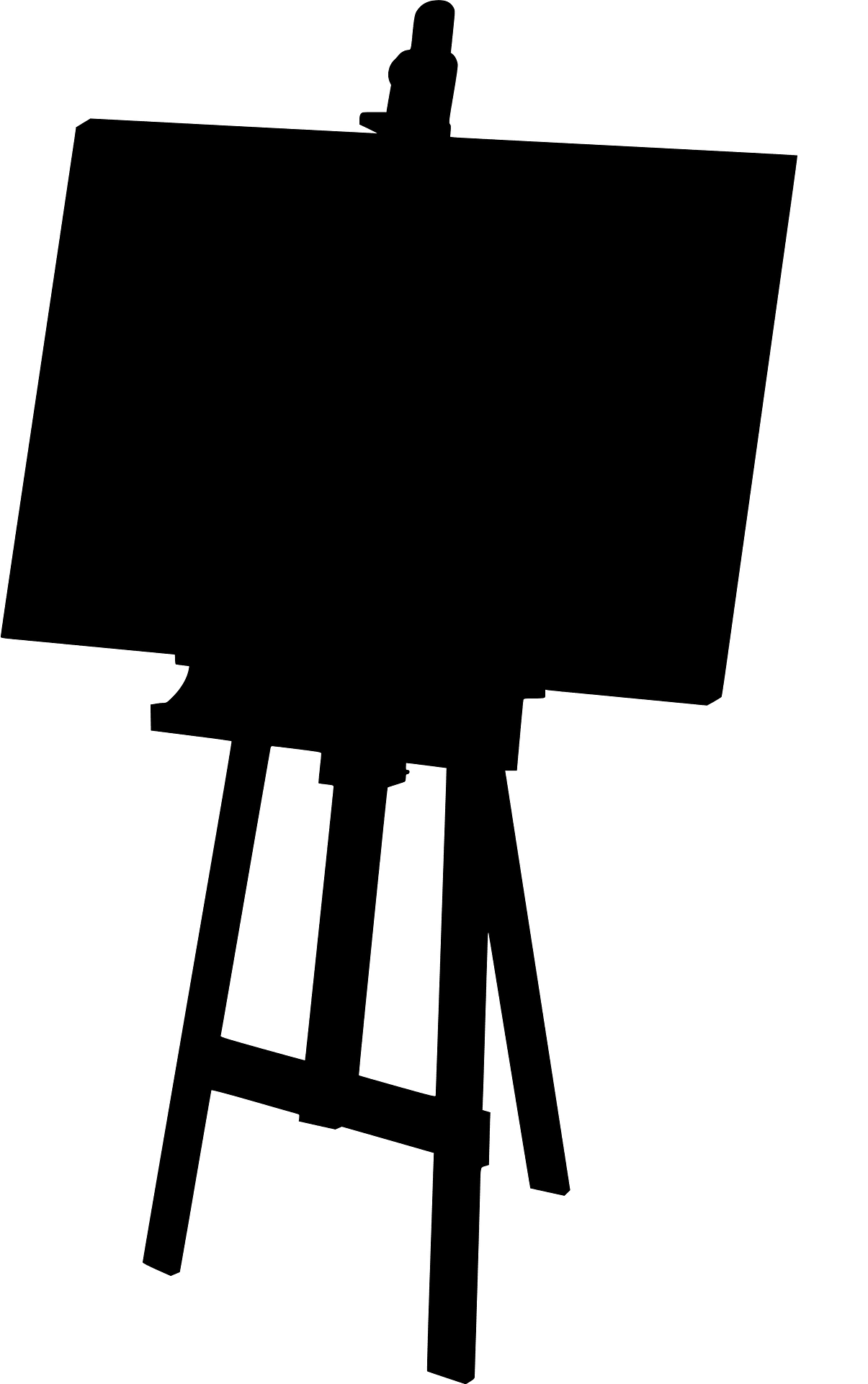 Art Easel With Blank Canvas Free Vector Silhouettes On Creazilla