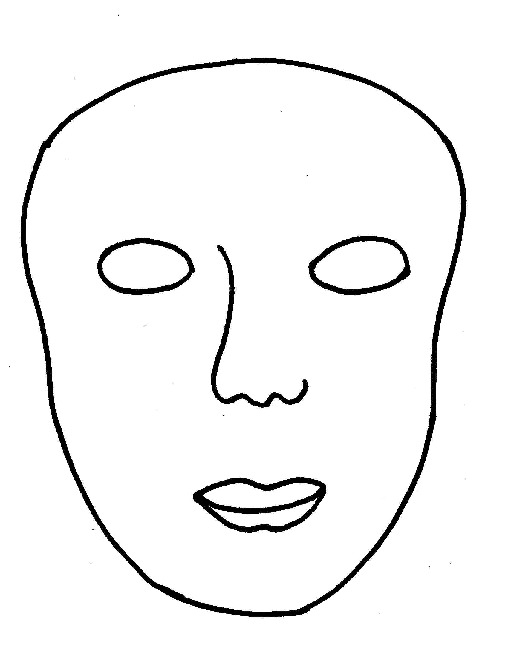Free Printable Blank Full Mask