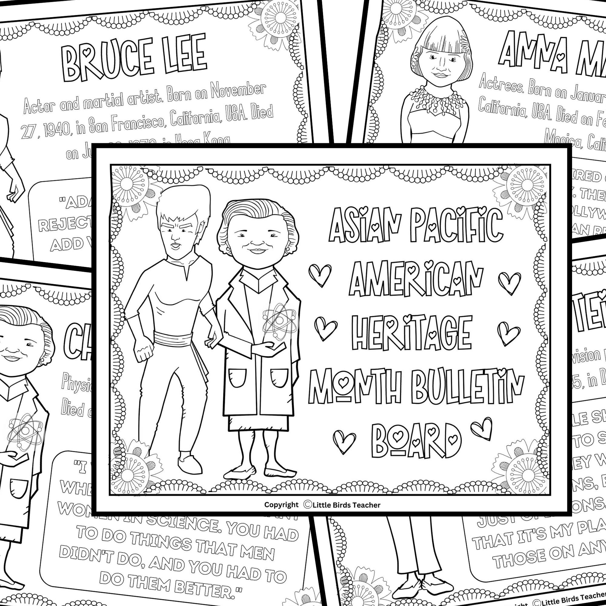 Asian Pacific American Heritage Month Quote Coloring Pages May 