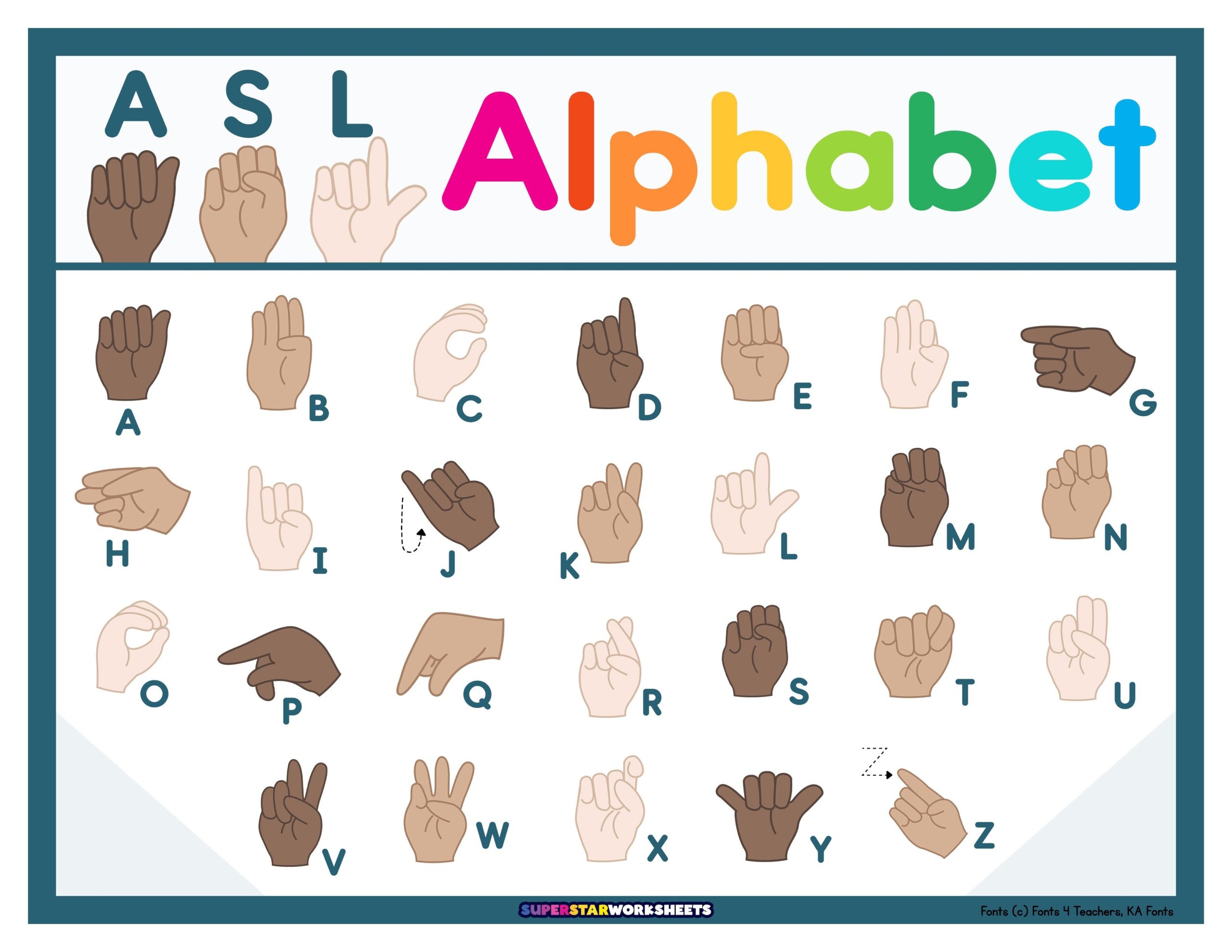 Free Printable Sign Language Worksheet