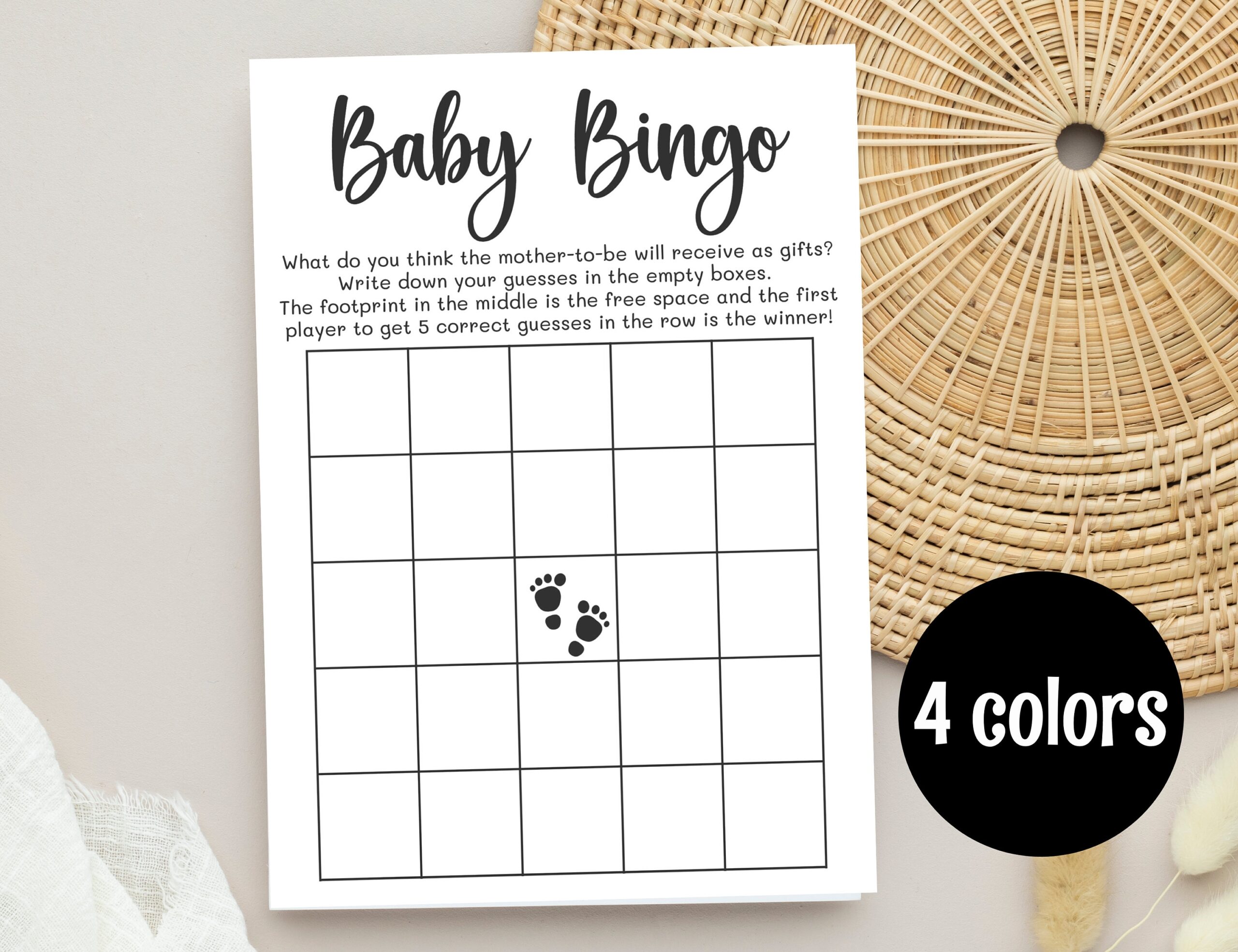 Free Printable Blank Baby Shower Bingo Free Printable Blank Baby Shower Bingo