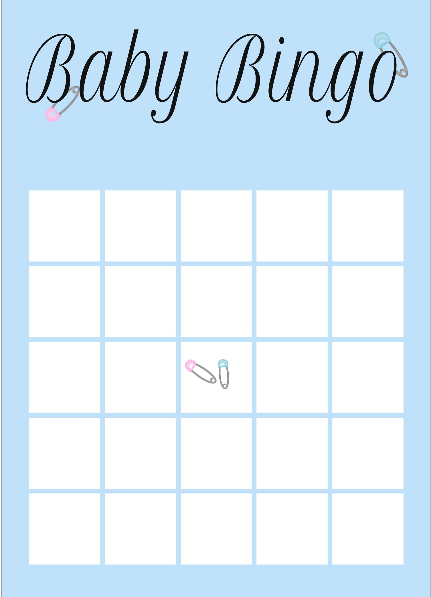 Baby Shower Bingo Game Free Baby Bingo Printable