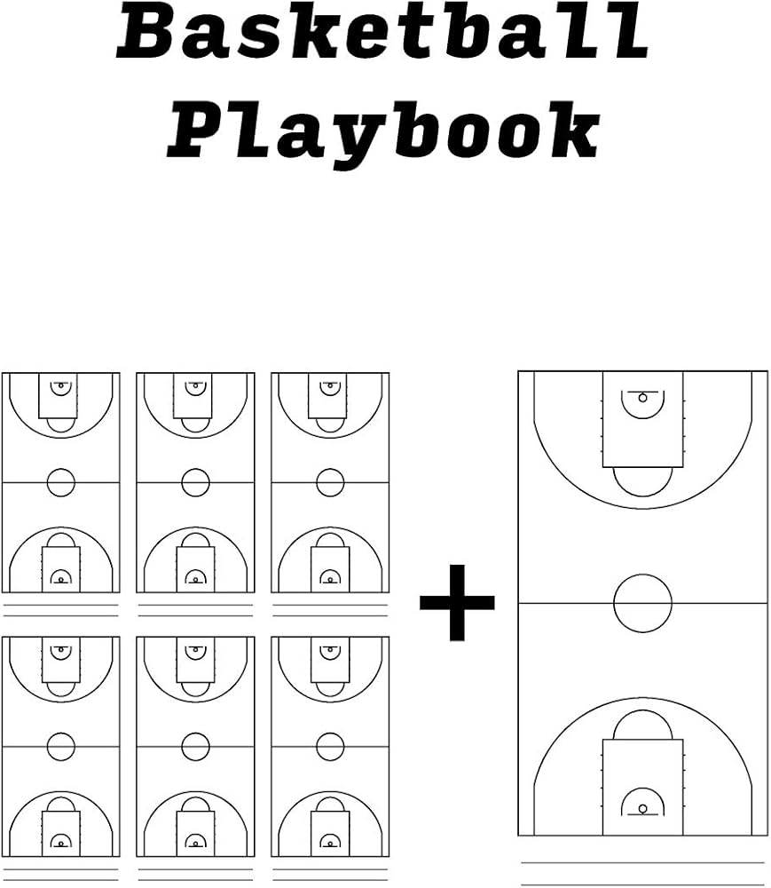 Basketball Court Notebook Sketchbook For Basketball Coaches 100 Pages To Draw Ideas For Plays Small Multiples One Large Size FIBA Basketball 