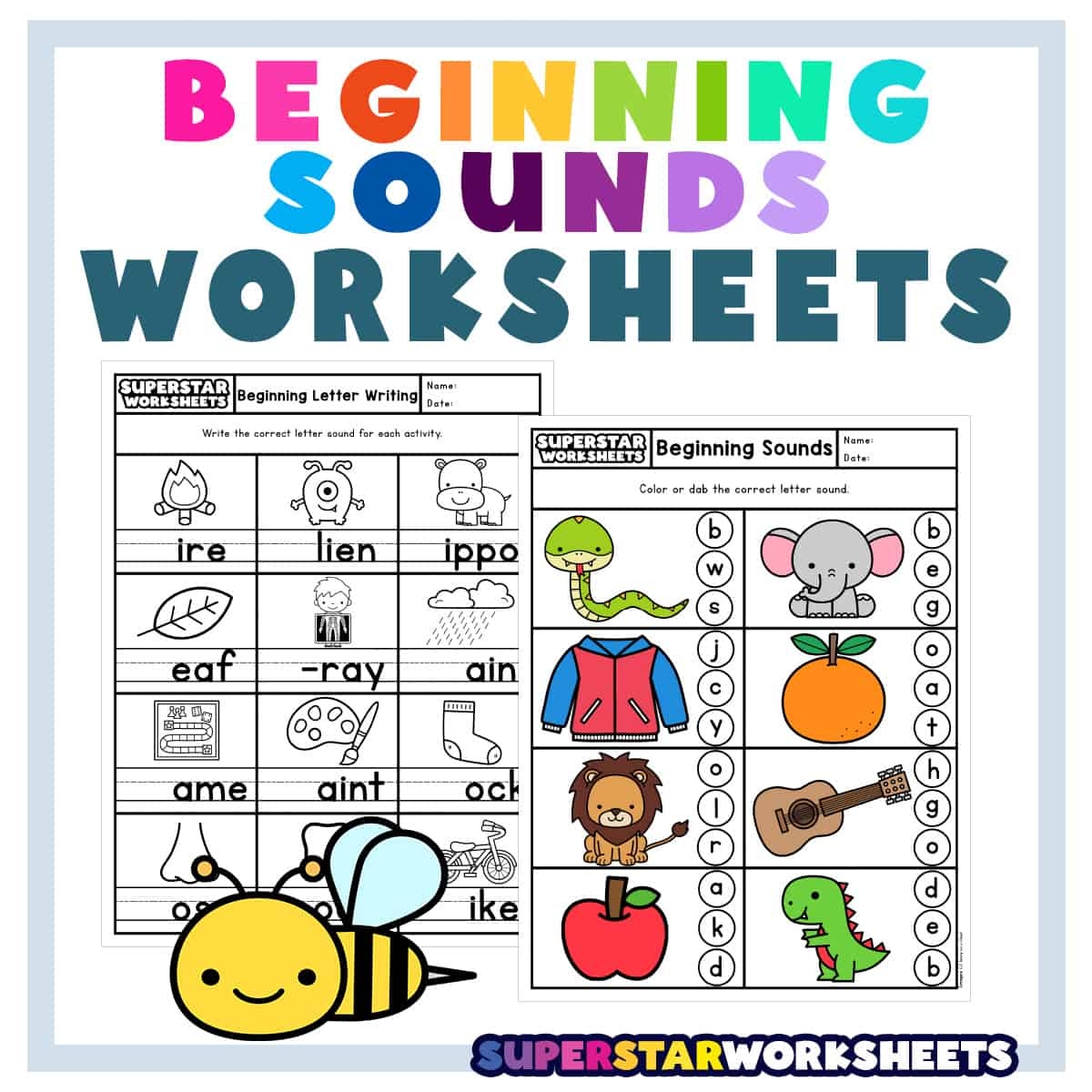 Free Printable Worksheet For Kindergarten Phonics