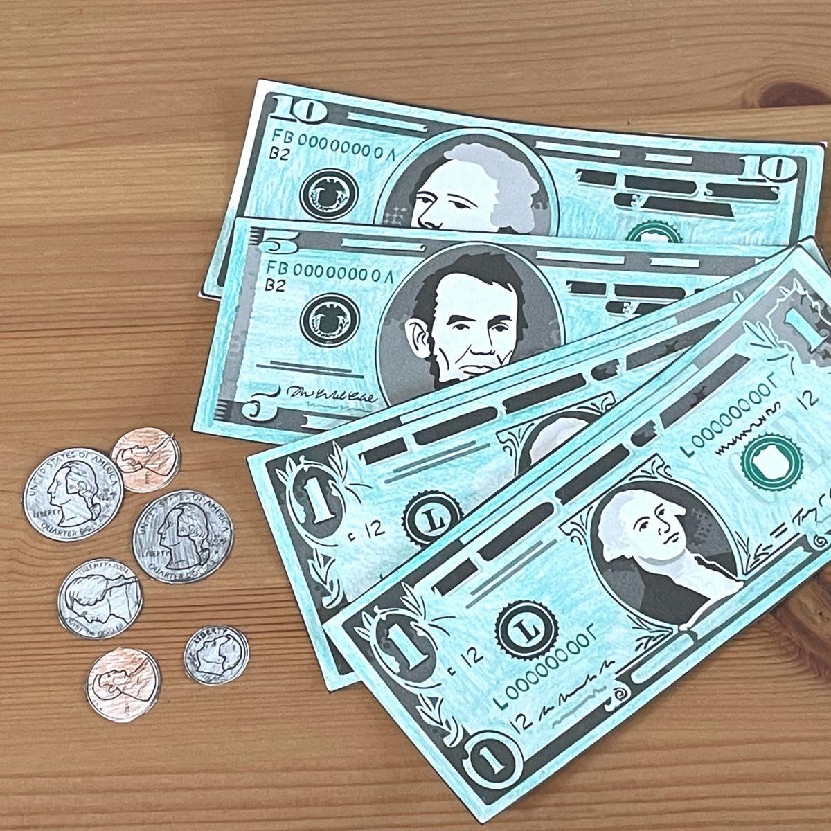 Blank Free Printable Classroom Money Template