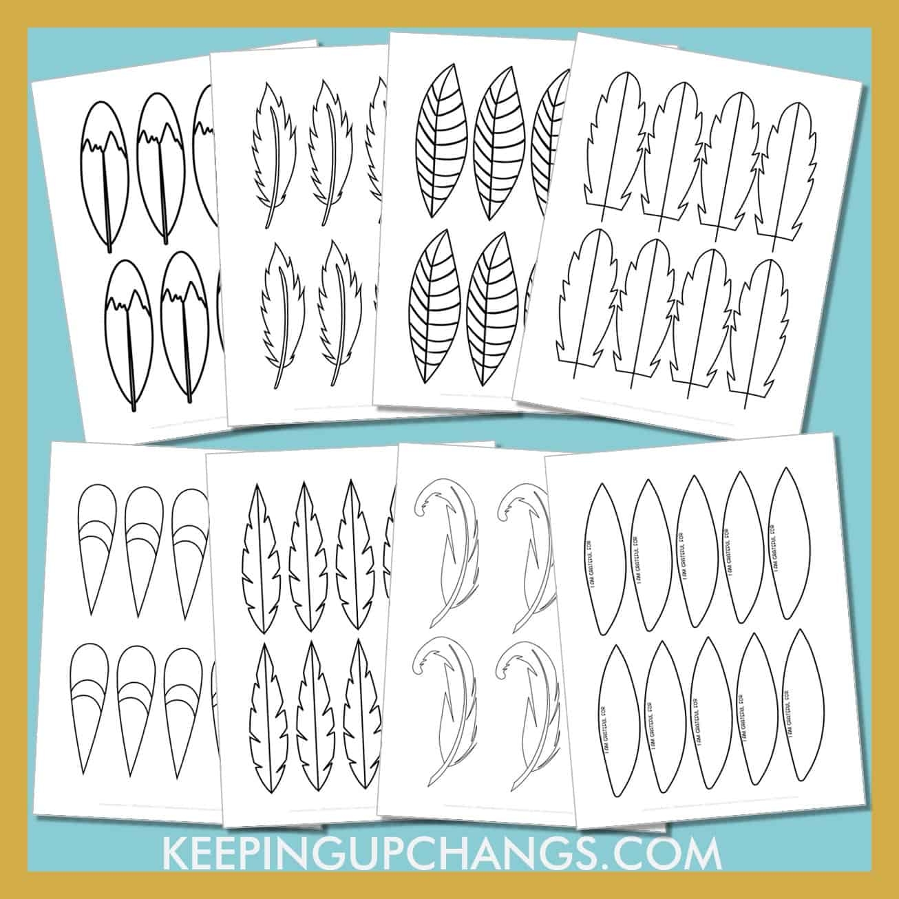 Best Free Printable Feather Outlines Templates Stencils Top Downloads 