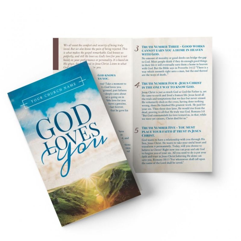 Bi fold Gospel Tract God Loves You ProChurch