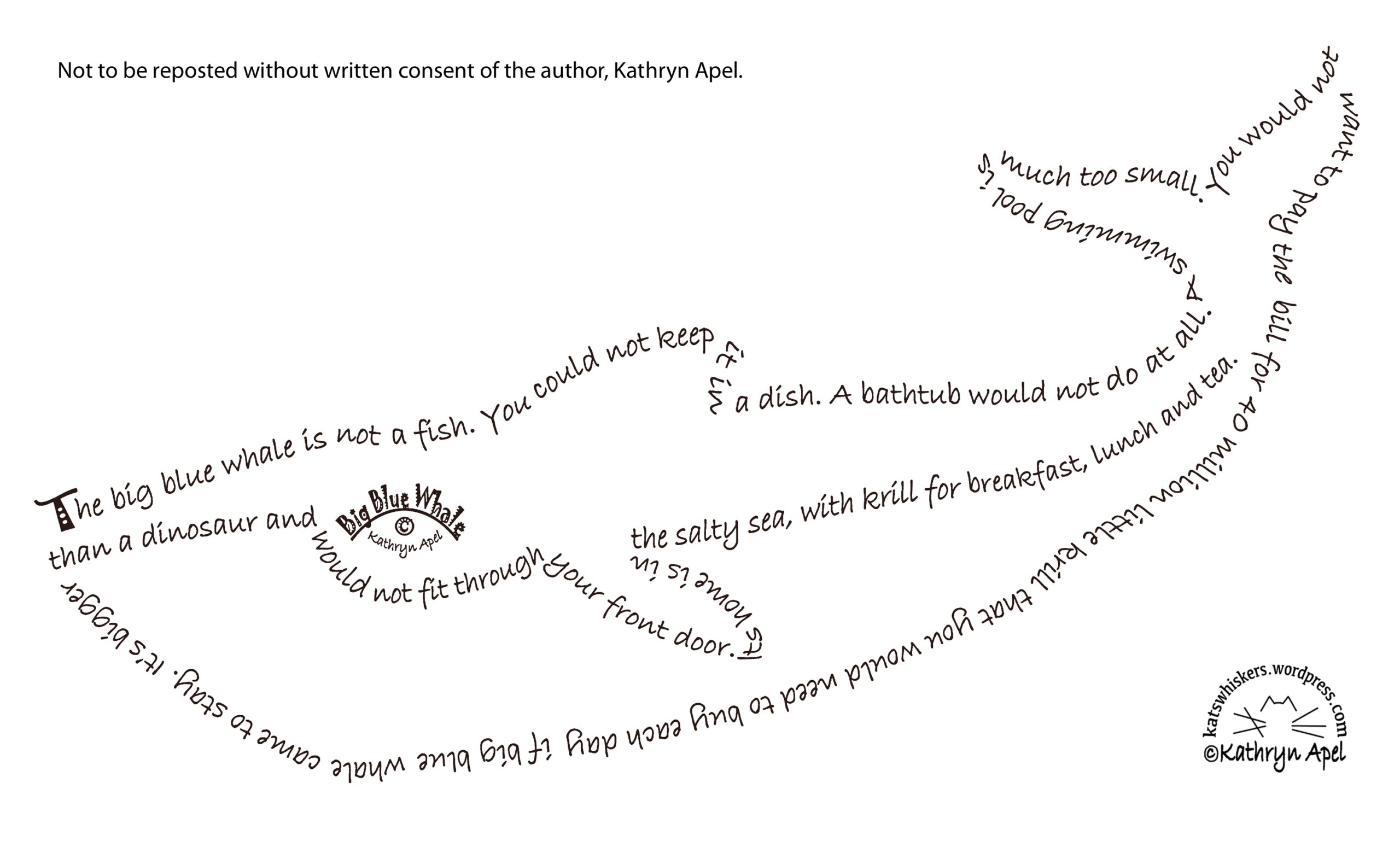 Big Blue Whale Shape Poem Kathryn Apel Big Blue Whale Shape Poem Kathryn Apel