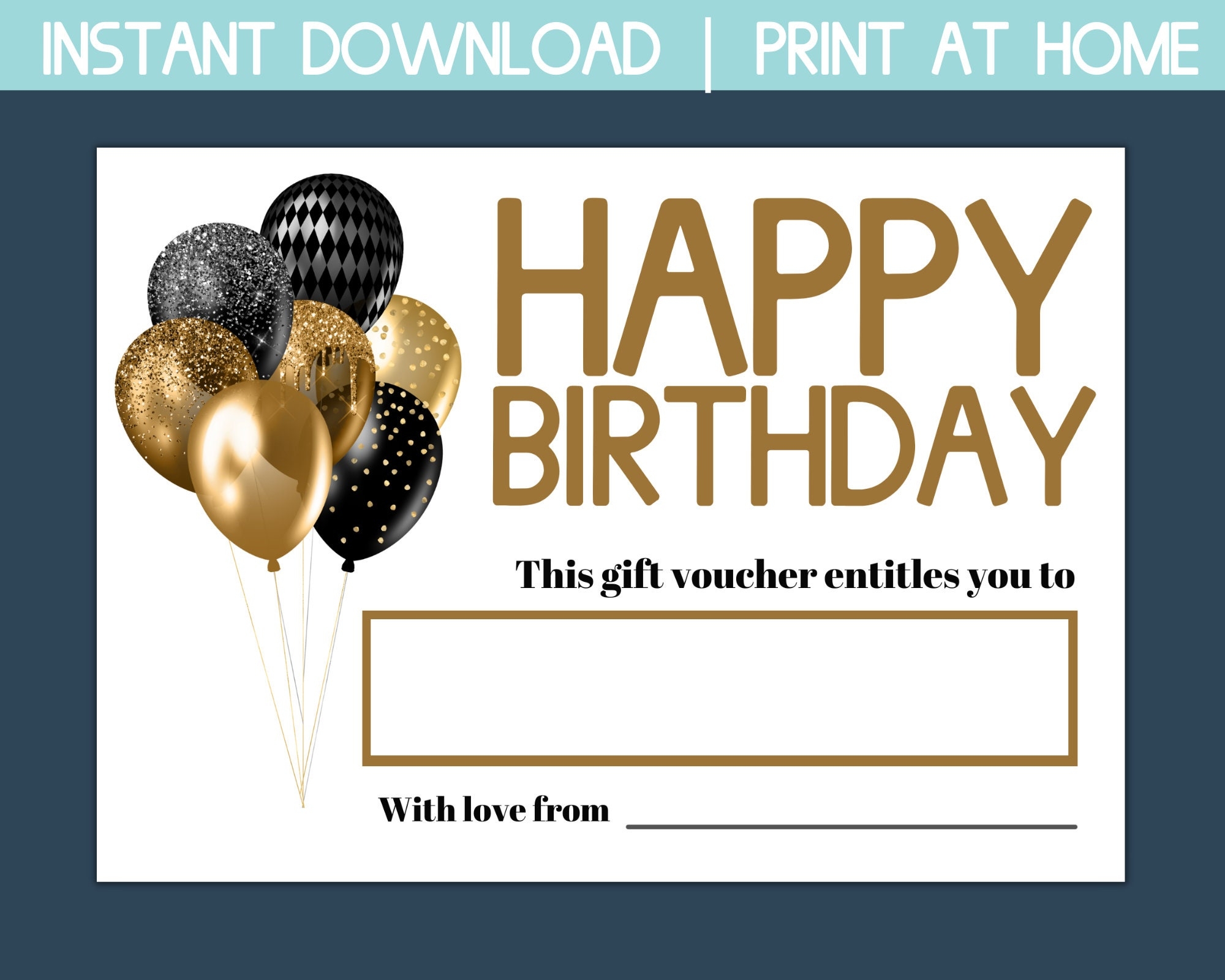 Free Printable Blank Birthday Gift Certificate