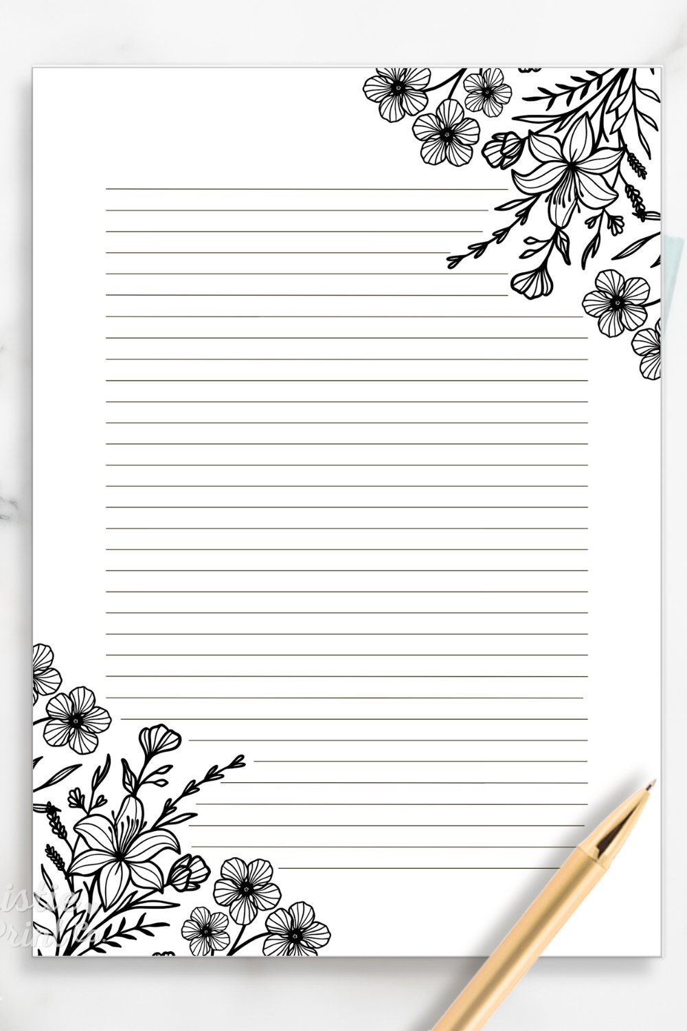 Free Printable Blank Lined Stationery