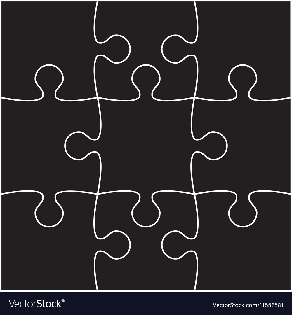 Black Puzzles Piece Jigsaw 9 Pieces Royalty Free Vector Black Puzzles Piece Jigsaw 9 Pieces Royalty Free Vector