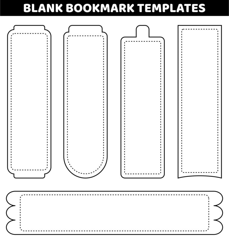 Blank Bookmarks 10 Free PDF Printables Printablee
