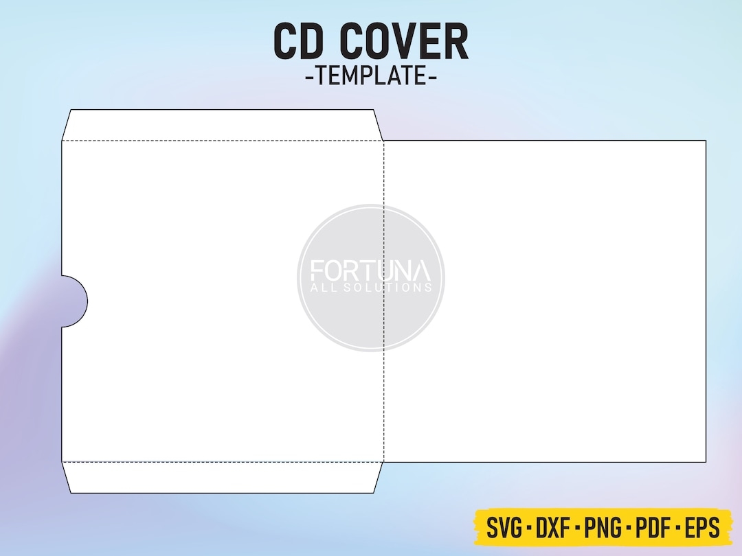 Blank CD DVD Cover Template SVG Cut File Vector Cricut Png Dxf Eps Etsy