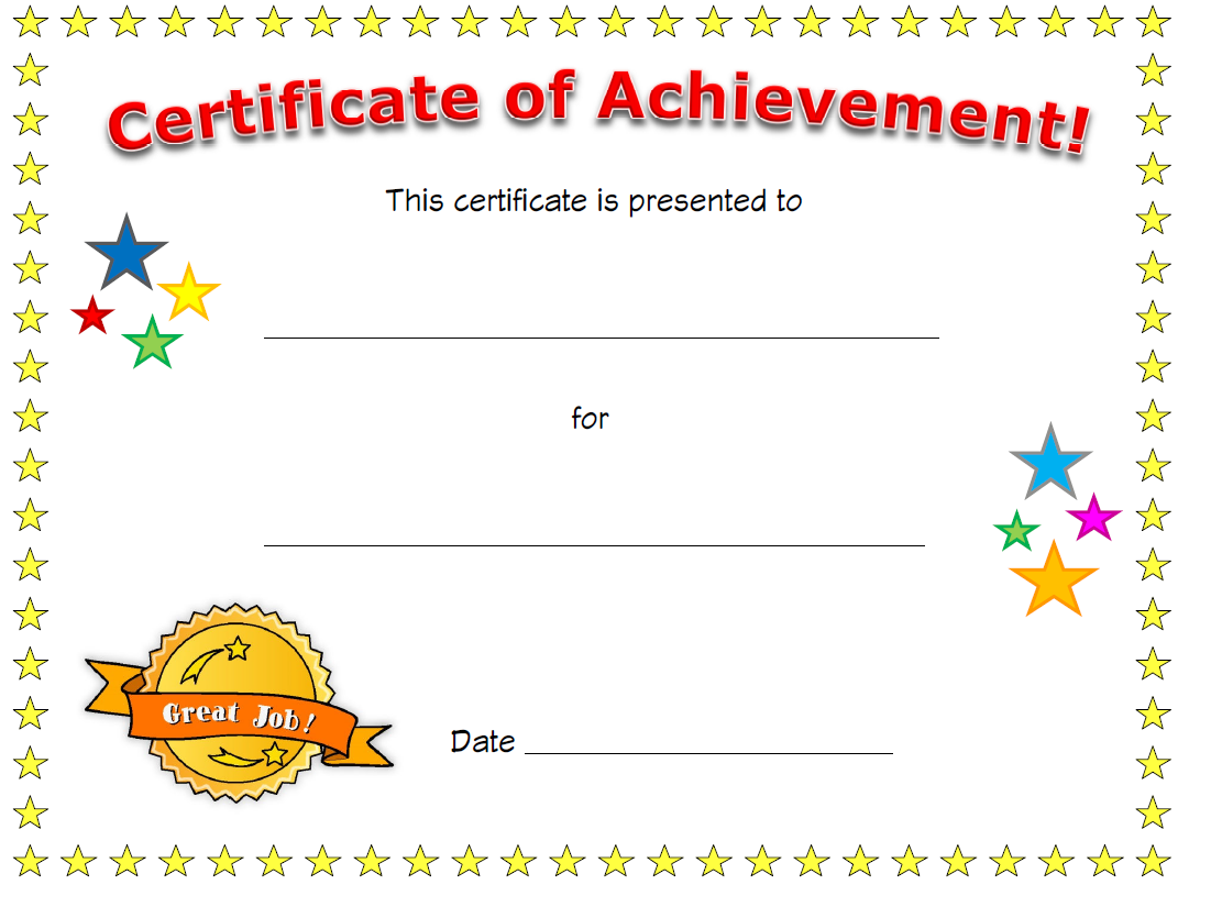 Certificate Blank Template Free Printable