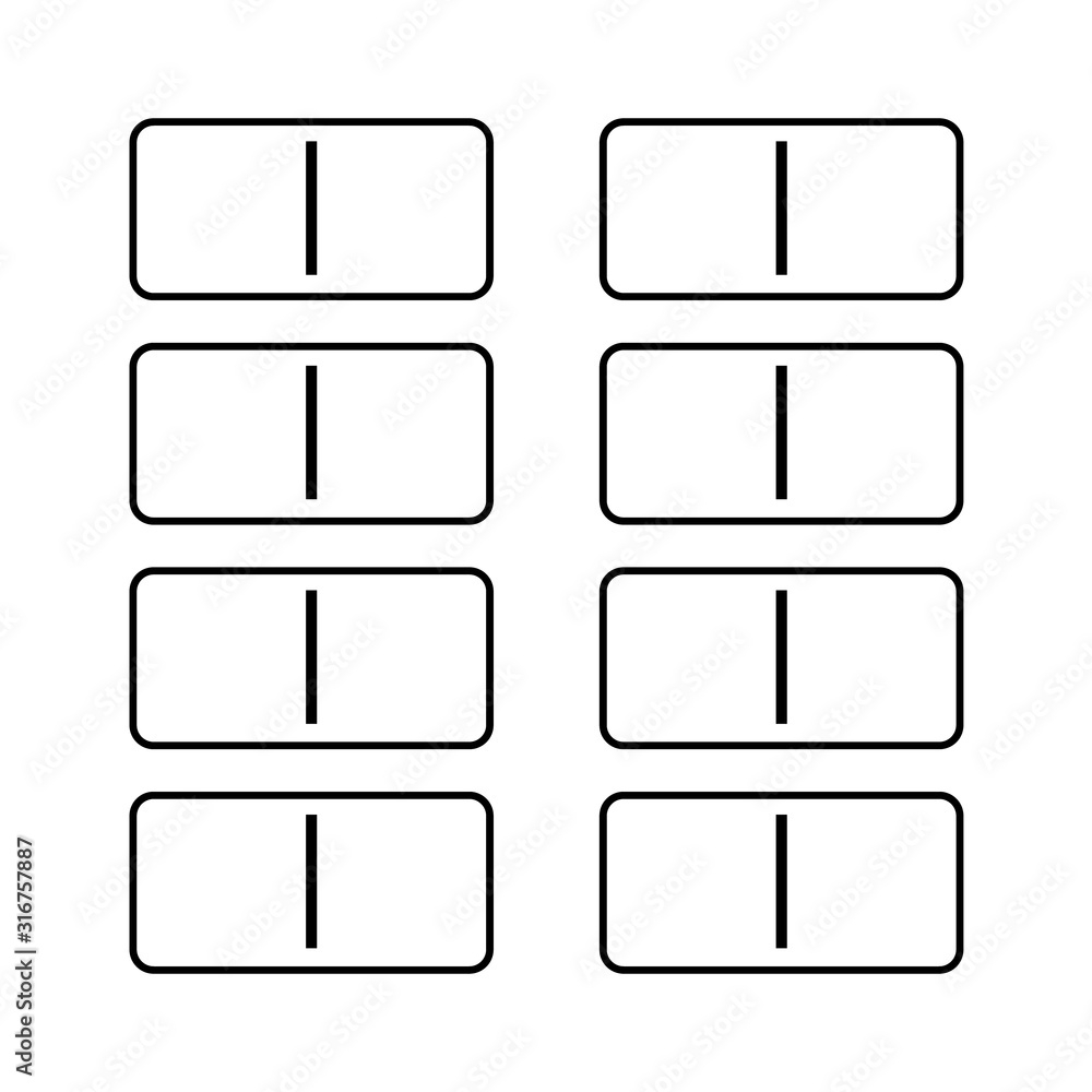 Blank Domino Set Clipart Image Isolated On White Background Stock Blank Domino Set Clipart Image Isolated On White Background Stock