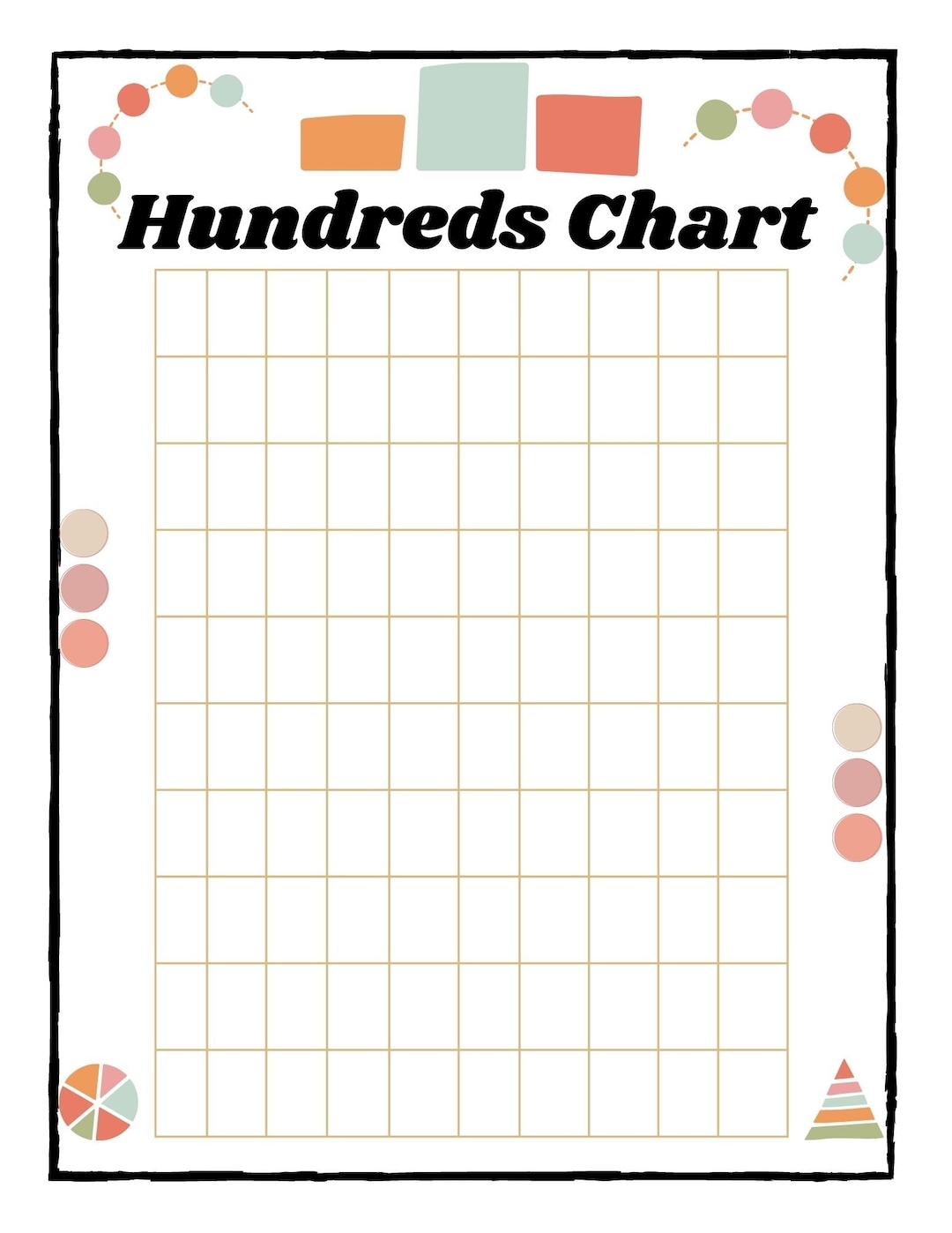 Blank 100'S Chart Printable Free