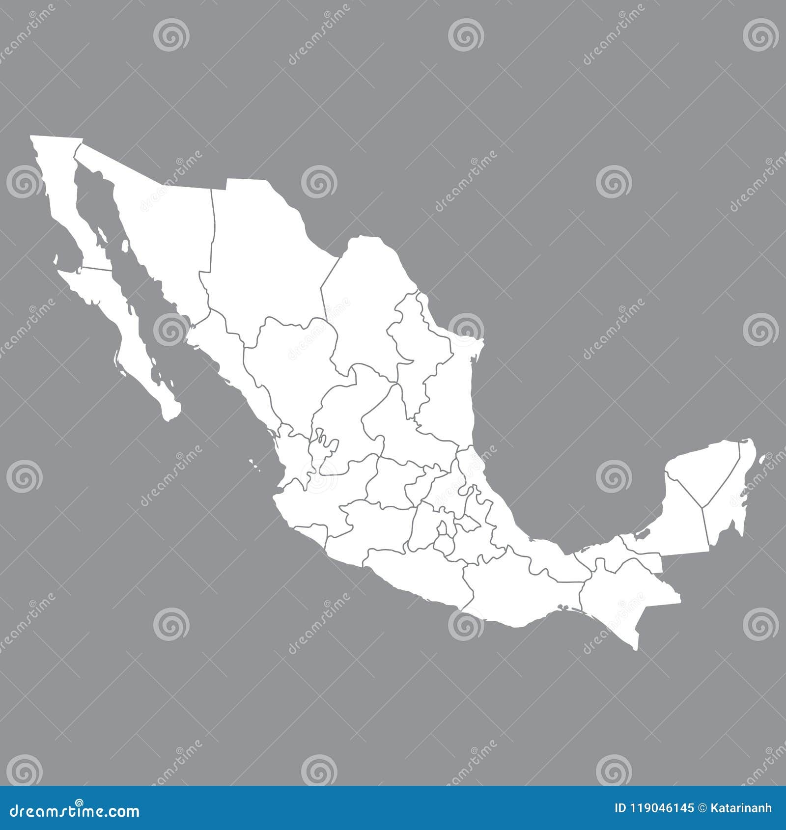 Free Printable Blank Map Of Mexico