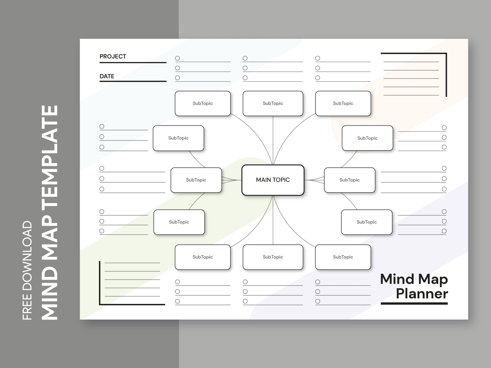 Blank Mind Map Free Google Docs Template By Gdoc On Dribbble