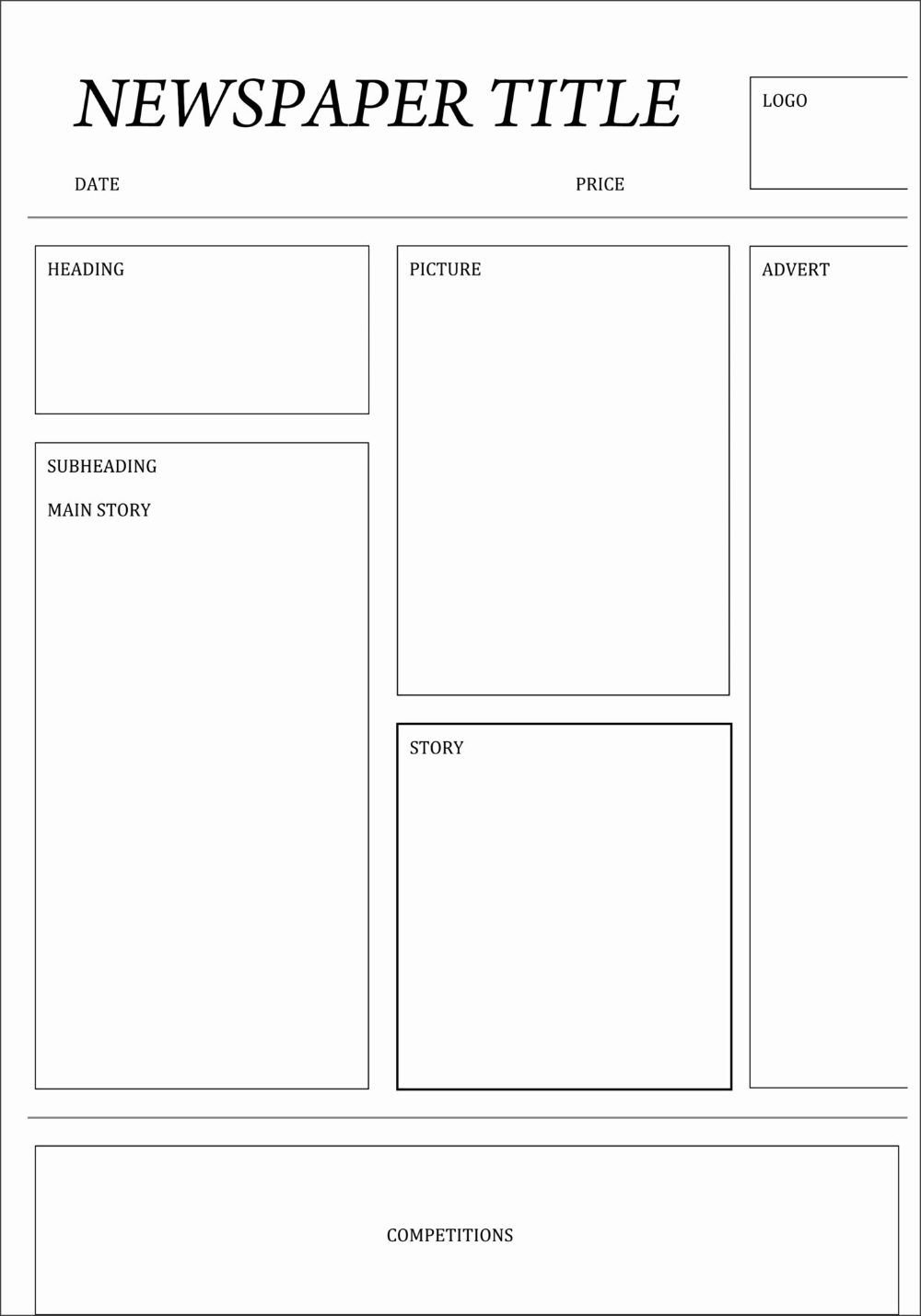Blank Newspaper Template Press Release Template