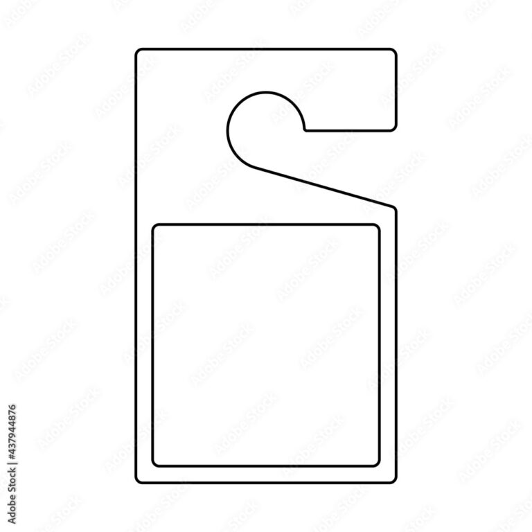 Blank Parking Permit Hang Tag Outline Template Clipart Image Stock Vector Adobe Stock