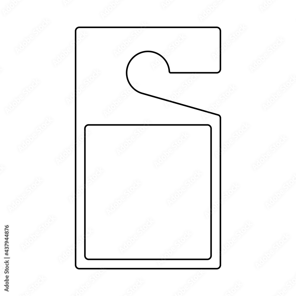 Blank Parking Permit Hang Tag Outline Template Clipart Image Stock Vector Adobe Stock