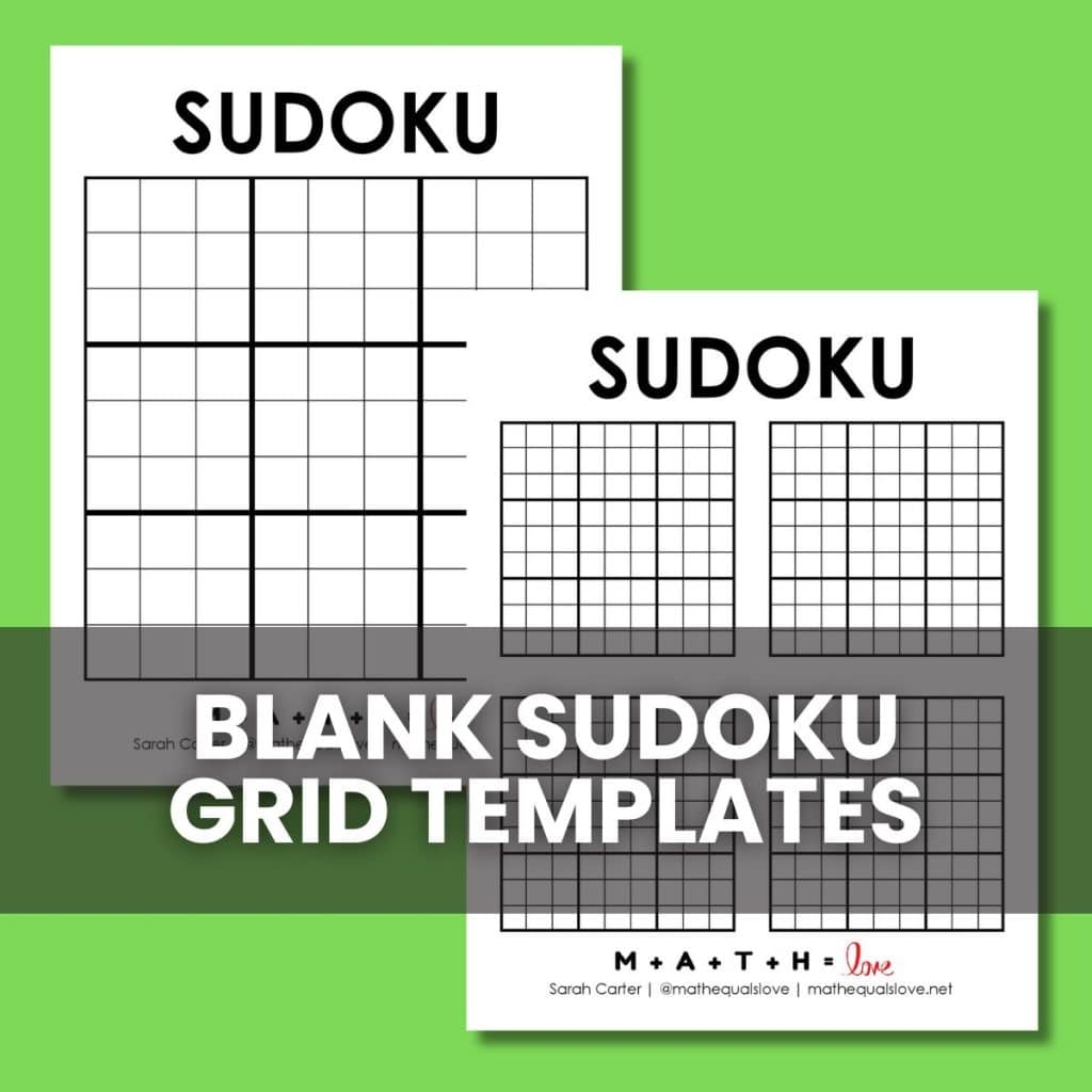 Free Blank Sudoku Printables