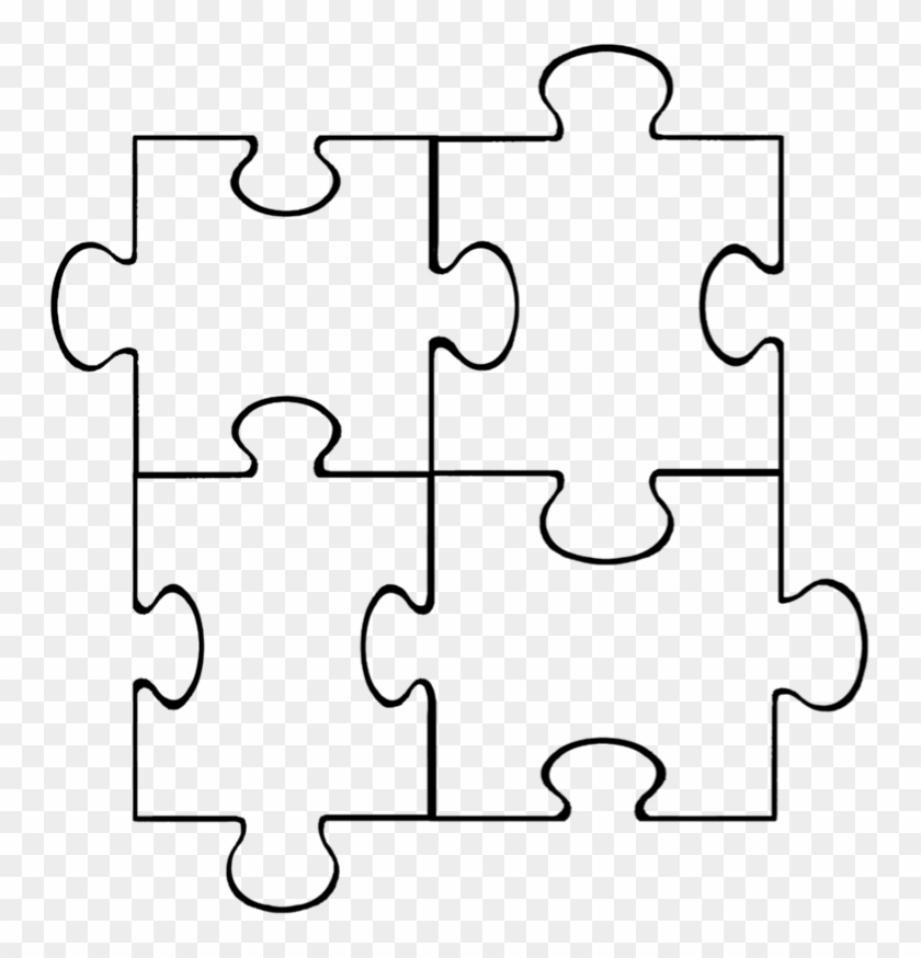 Blank Puzzlepieces Clipart Library Printable Autism Puzzle Piece Template Free Transparent PNG Clipart Images Download