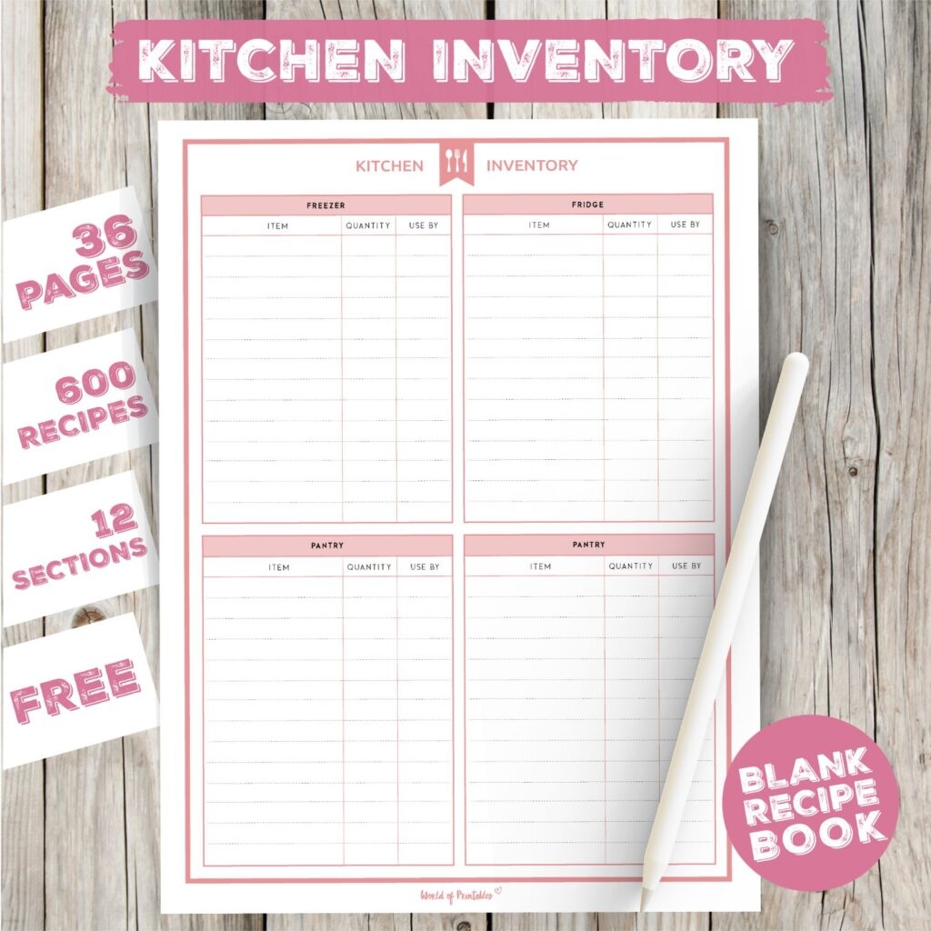 Blank Recipe Book Create Your Own Cookbook For Free World Of 
