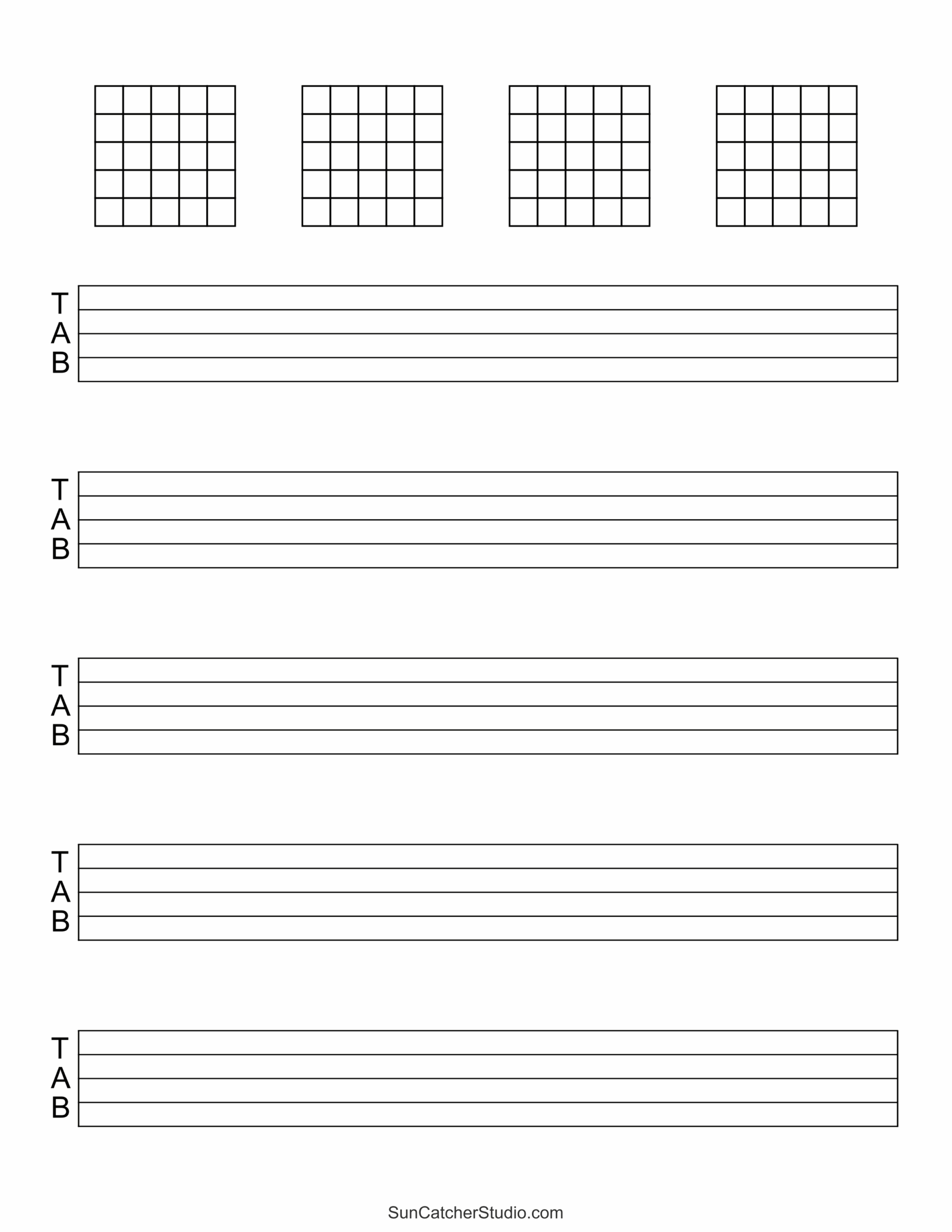 Blank Piano Music Sheet Free Printable